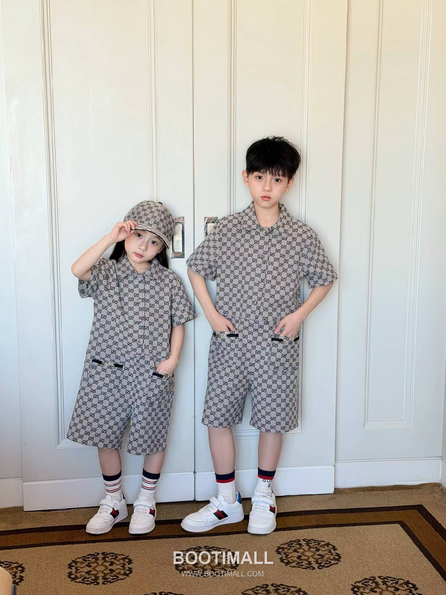 Gucci Monogram Jacquard Denim Cotton Denim White Kids Dress 구찌 모노그램 자카드 데님 코튼 데님 화이트 아동 원피스 2