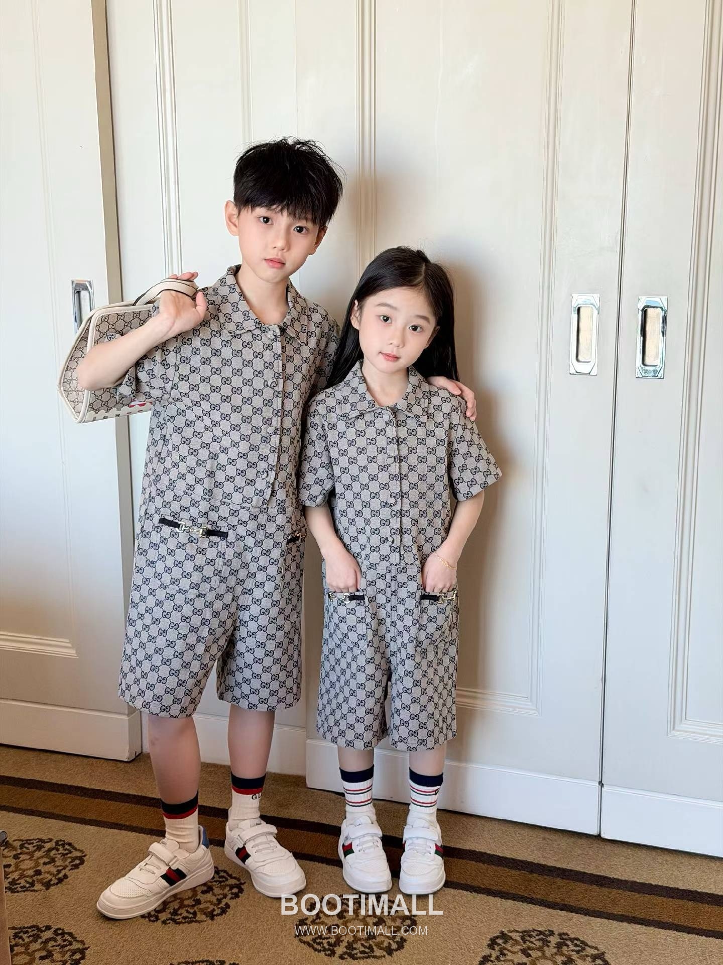 Gucci Monogram Jacquard Denim Cotton Denim White Kids Dress 구찌 모노그램 자카드 데님 코튼 데님 화이트 아동 원피스 3