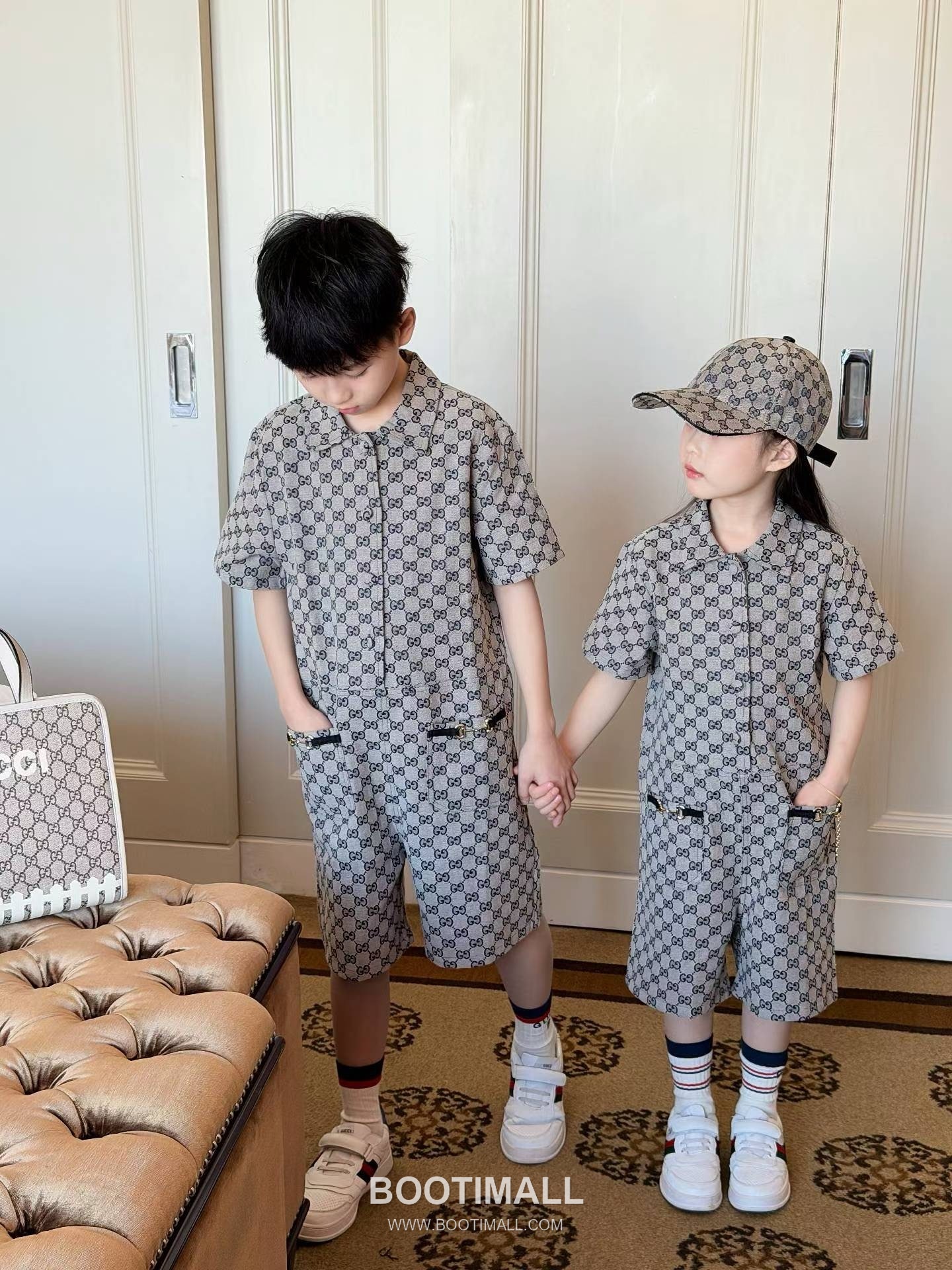 Gucci Monogram Jacquard Denim Cotton Denim White Kids Dress 구찌 모노그램 자카드 데님 코튼 데님 화이트 아동 원피스 5