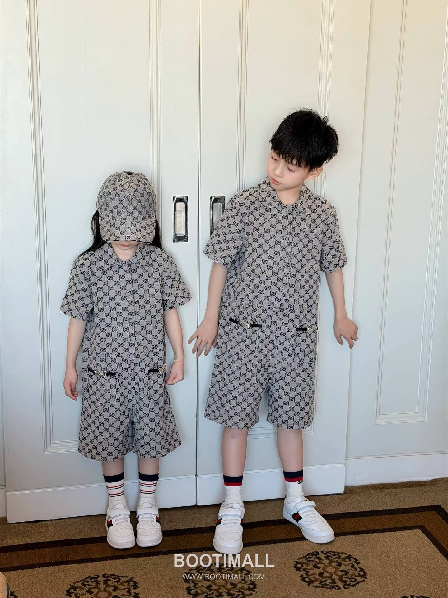 Gucci Monogram Jacquard Denim Cotton Denim White Kids Dress 구찌 모노그램 자카드 데님 코튼 데님 화이트 아동 원피스 6