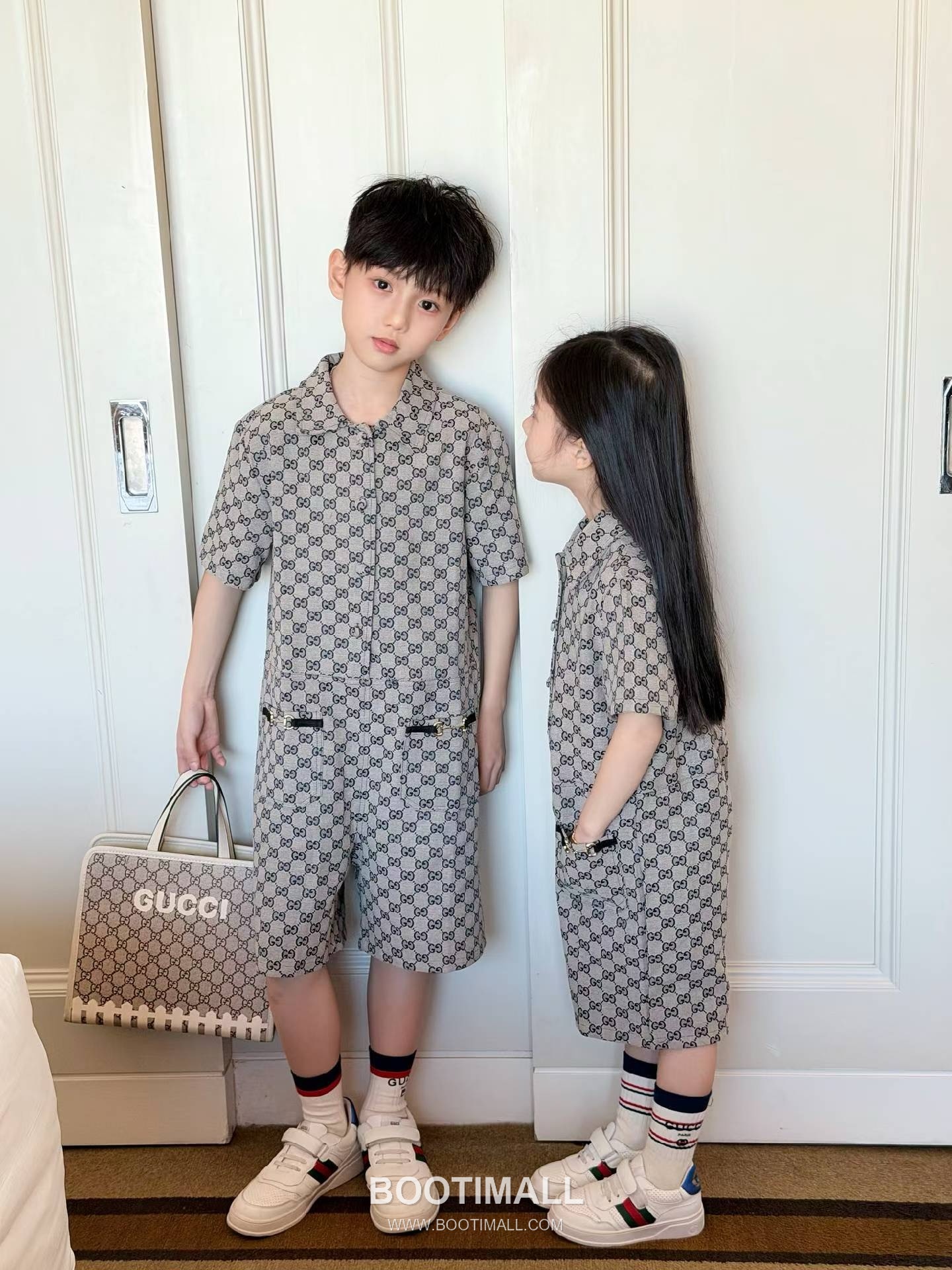 Gucci Monogram Jacquard Denim Cotton Denim White Kids Dress 구찌 모노그램 자카드 데님 코튼 데님 화이트 아동 원피스 7