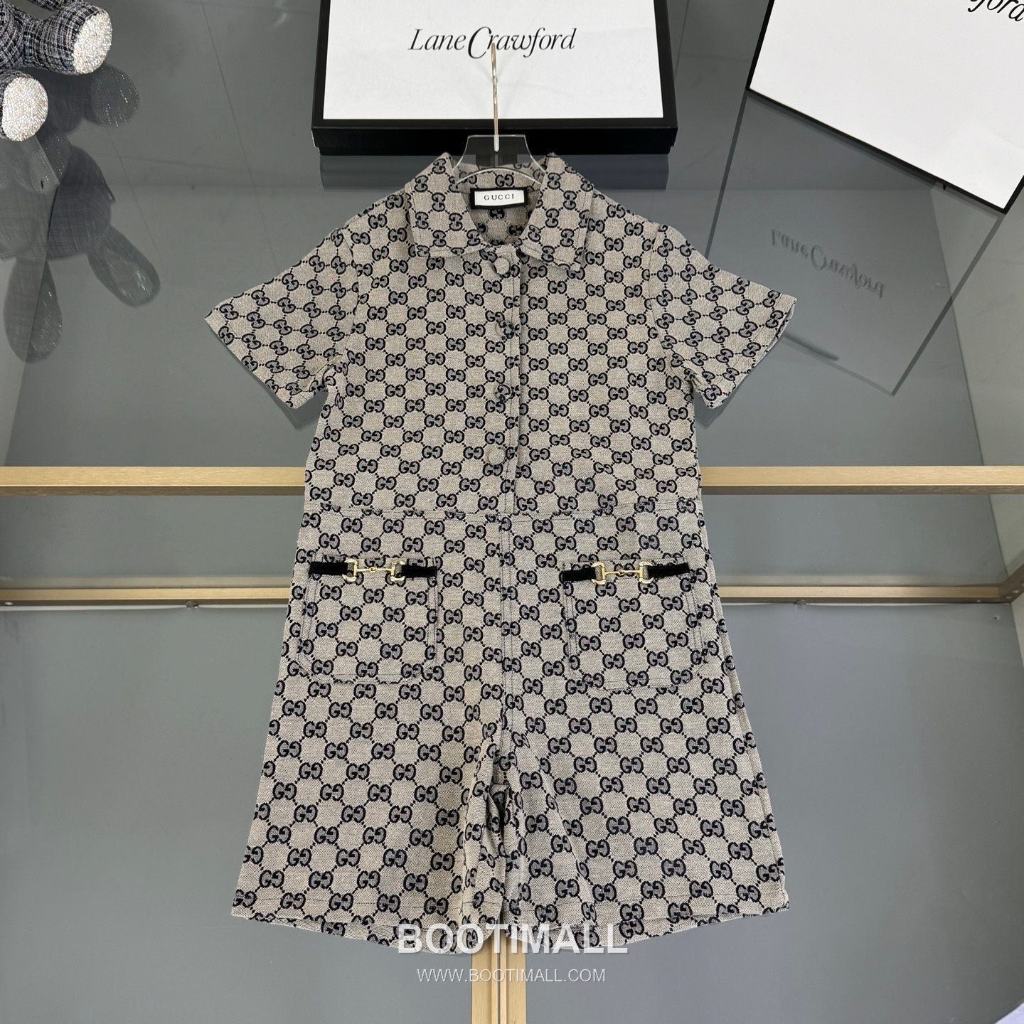 Gucci Monogram Jacquard Denim Cotton Denim White Kids Dress 구찌 모노그램 자카드 데님 코튼 데님 화이트 아동 원피스 9