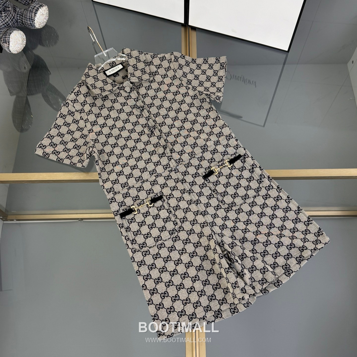 Gucci Monogram Jacquard Denim Cotton Denim White Kids Dress 구찌 모노그램 자카드 데님 코튼 데님 화이트 아동 원피스 10