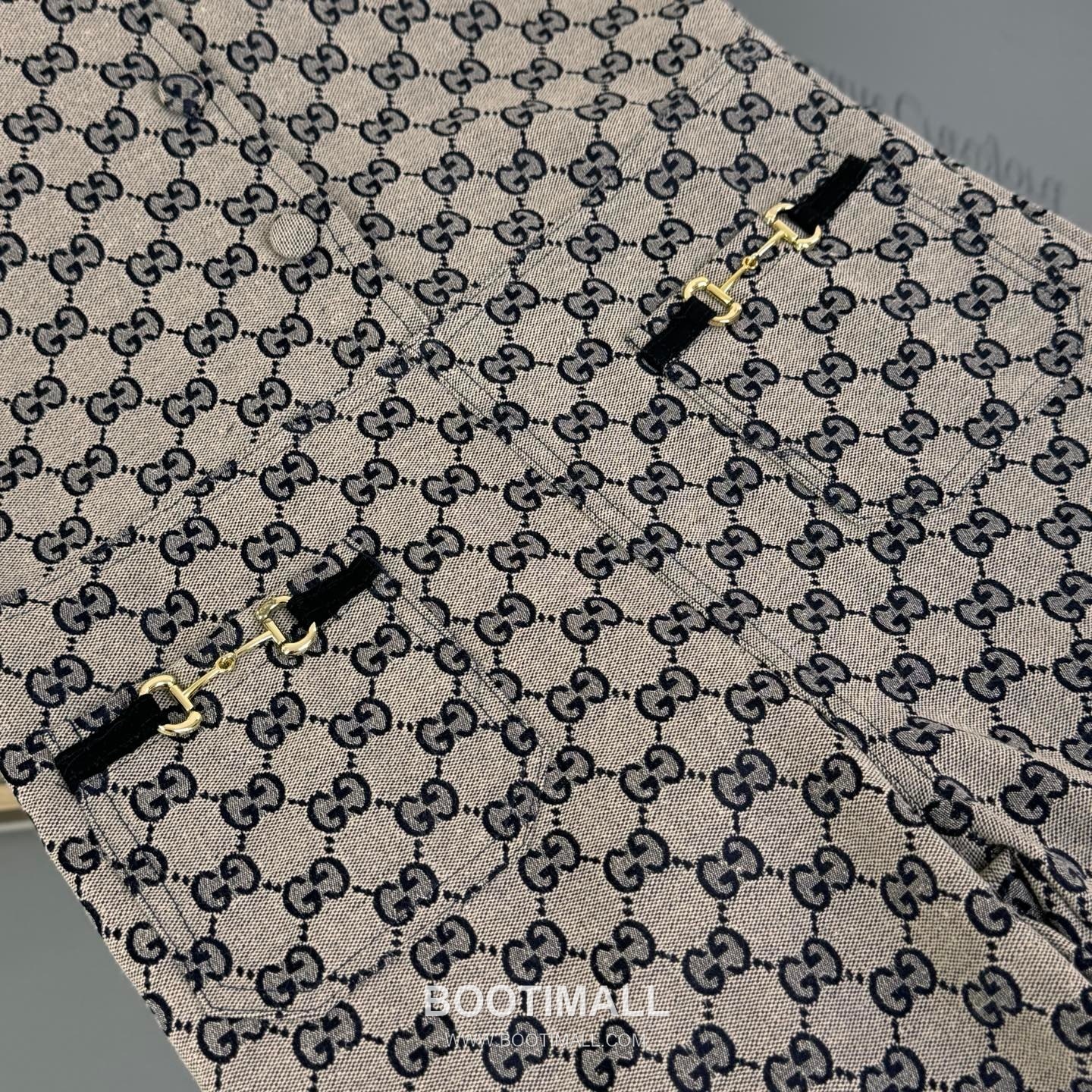 Gucci Monogram Jacquard Denim Cotton Denim White Kids Dress 구찌 모노그램 자카드 데님 코튼 데님 화이트 아동 원피스 15