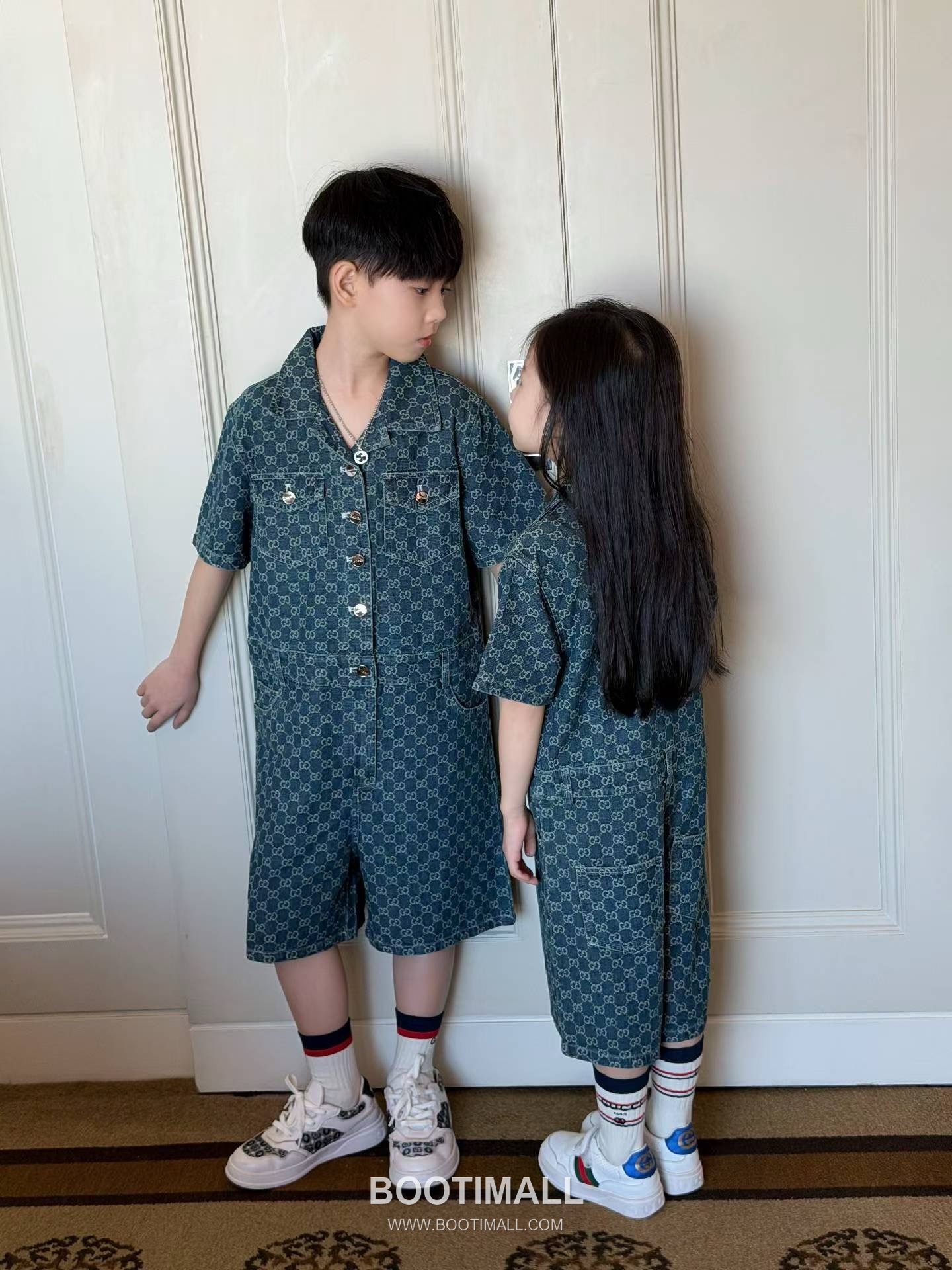 Gucci Monogram Jacquard Denim Cotton Denim Blue Jumpsuit 구찌 모노그램 자카드 데님 코튼 데님 블루 점프수트 7