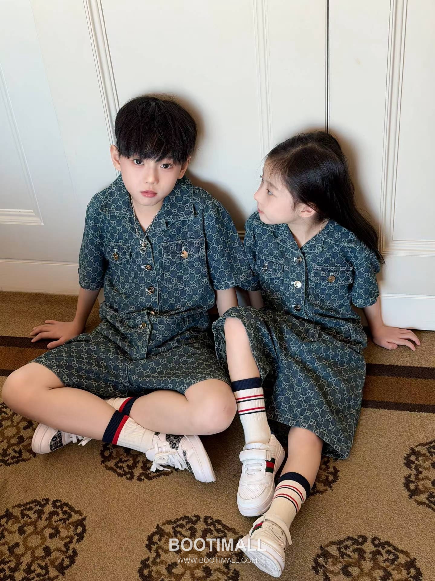 Gucci Monogram Jacquard Denim Cotton Denim Blue Jumpsuit 구찌 모노그램 자카드 데님 코튼 데님 블루 점프수트 9