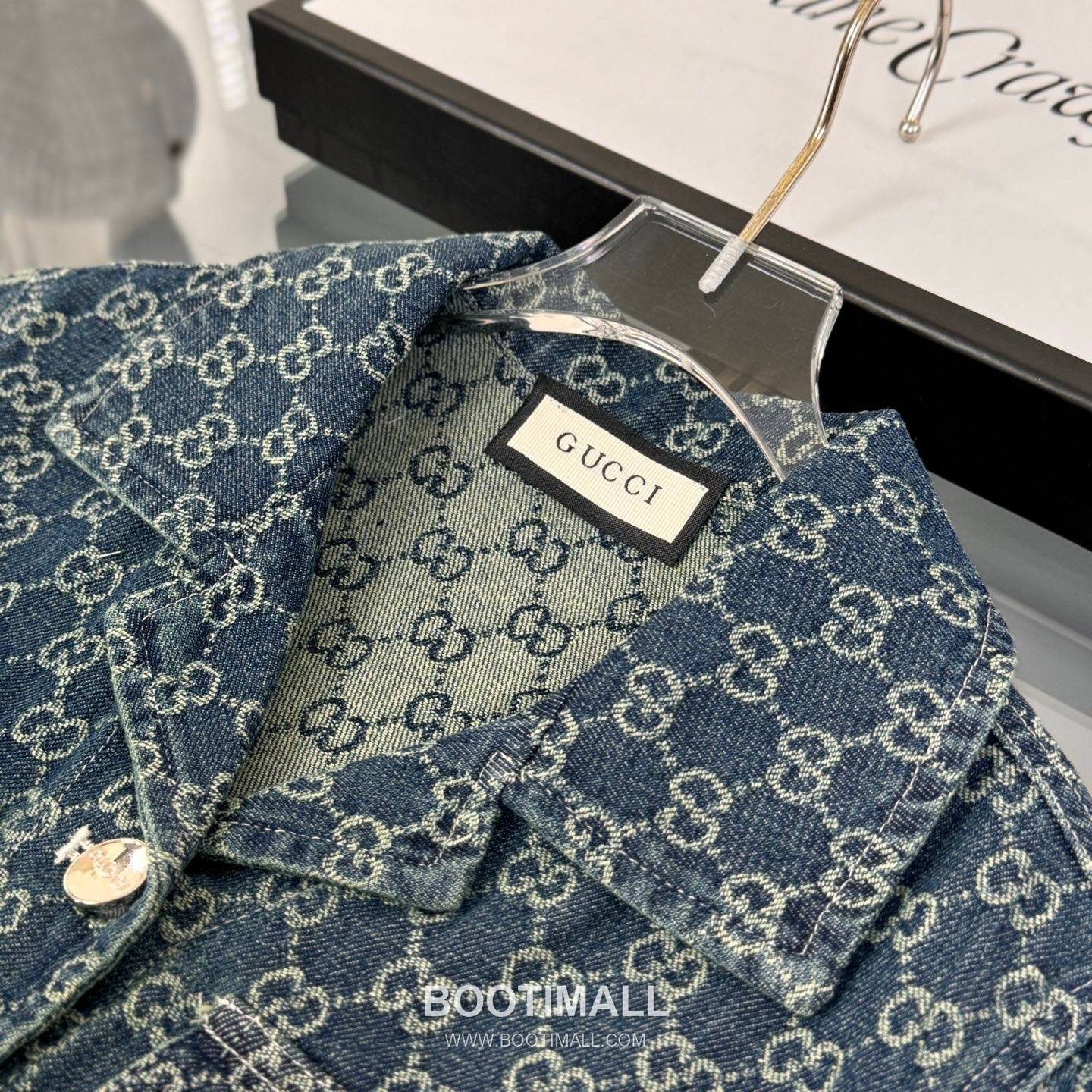 Gucci Monogram Jacquard Denim Cotton Denim Blue Jumpsuit 구찌 모노그램 자카드 데님 코튼 데님 블루 점프수트 12