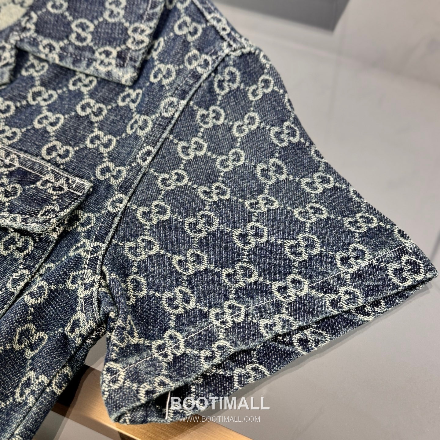 Gucci Monogram Jacquard Denim Cotton Denim Blue Jumpsuit 구찌 모노그램 자카드 데님 코튼 데님 블루 점프수트 14