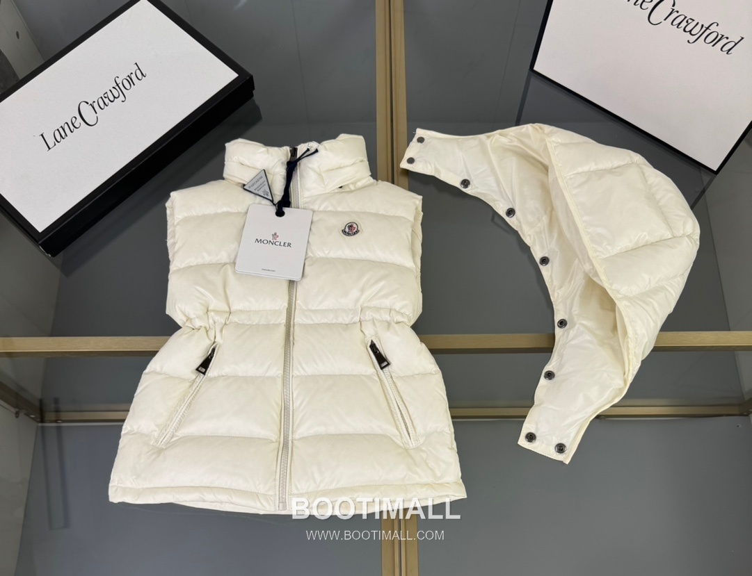 Balenciaga Classic Down Vest Cotton Blend White 발렌시아가 클래식 다운 베스트 코튼 블렌드 화이트 2