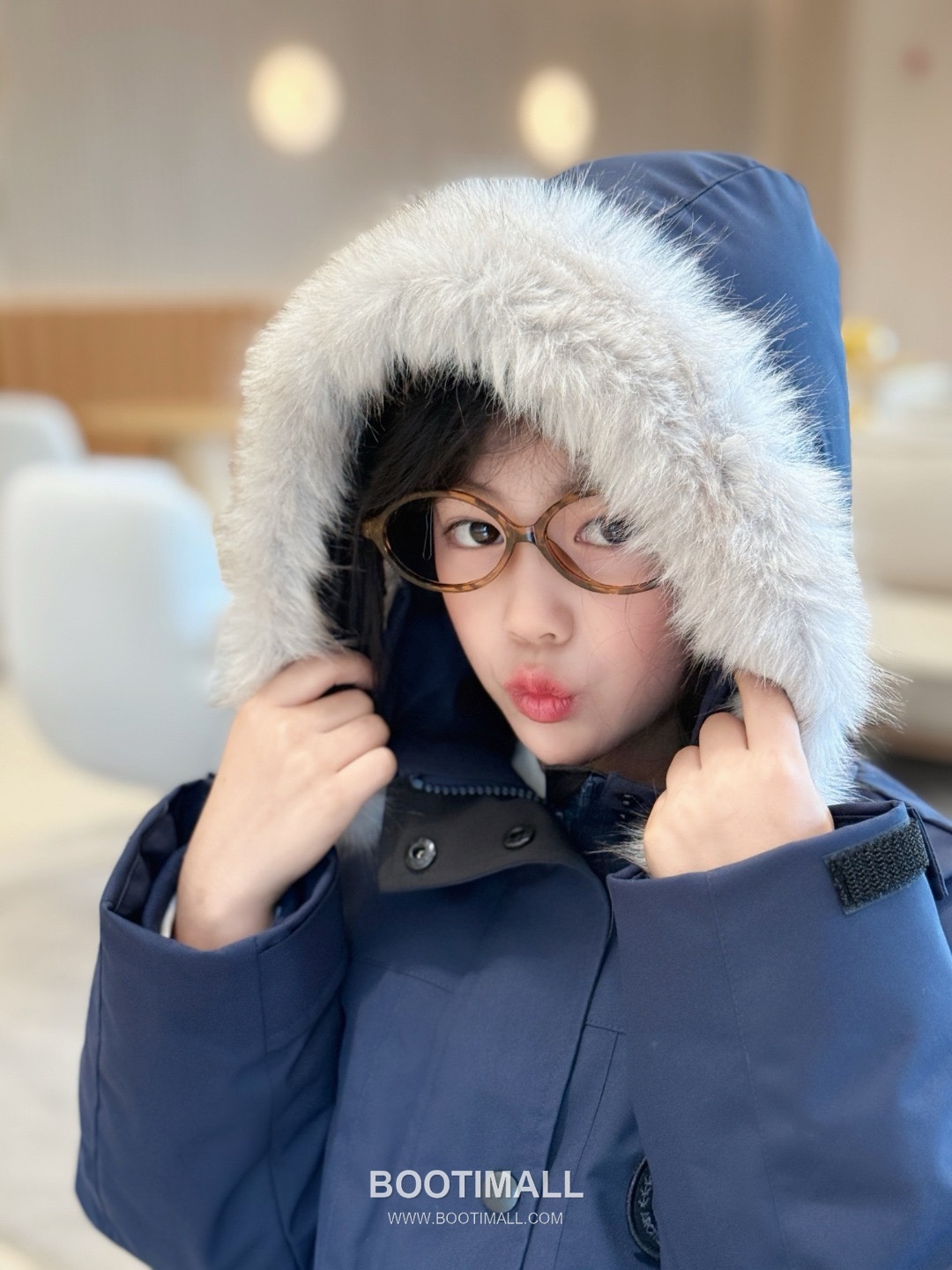 Balenciaga Navy Fur Trim Down Parka Down Navy 발렌시아가 네이비 퍼 트림 다운 파카 다운 네이비 4