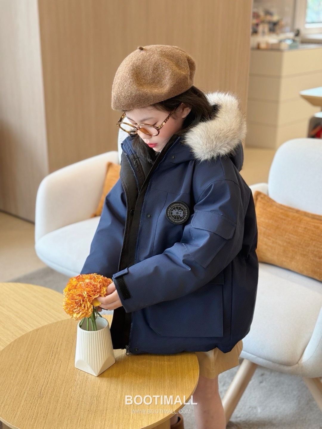 Balenciaga Navy Fur Trim Down Parka Down Navy 발렌시아가 네이비 퍼 트림 다운 파카 다운 네이비 6