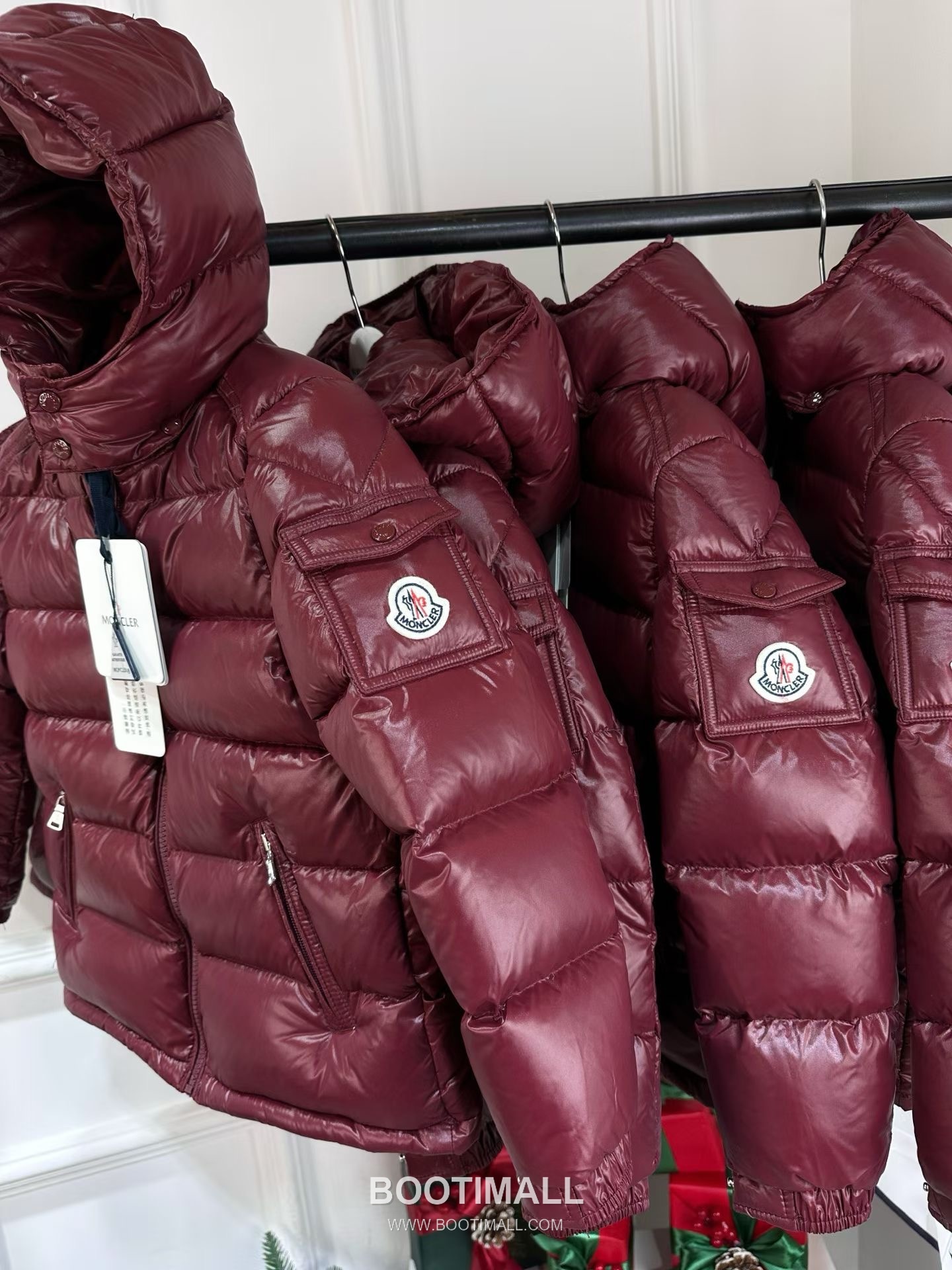 Balenciaga Maya Glossy Down Goose Down Burgundy Down Jacket 발렌시아가 마야 글로시 다운 구스 다운 버건디 다운 재킷 5