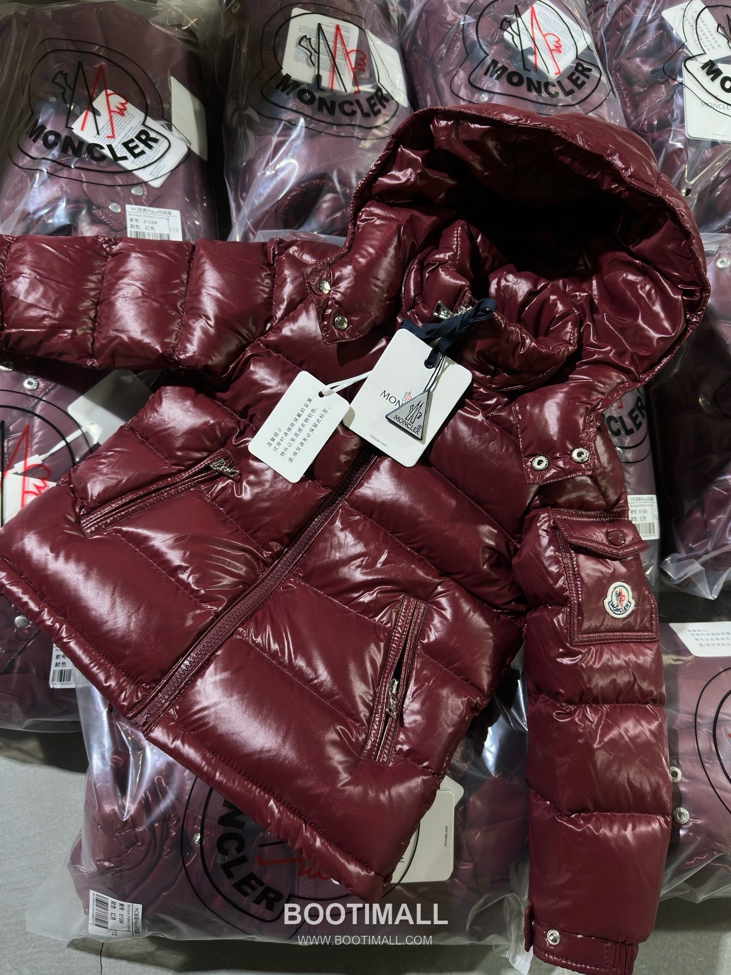 Balenciaga Maya Glossy Down Goose Down Burgundy Down Jacket 발렌시아가 마야 글로시 다운 구스 다운 버건디 다운 재킷 6