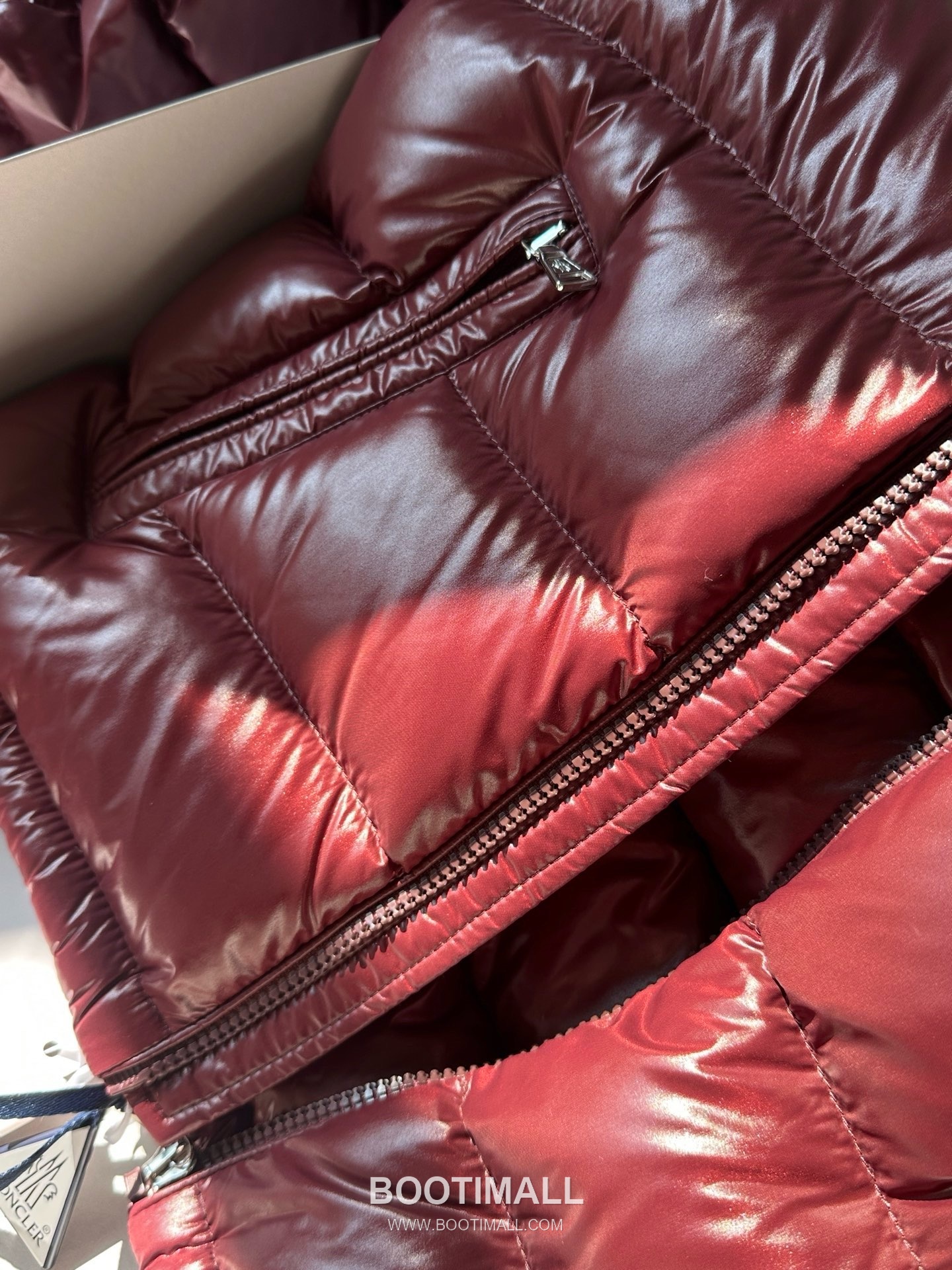 Balenciaga Maya Glossy Down Goose Down Burgundy Down Jacket 발렌시아가 마야 글로시 다운 구스 다운 버건디 다운 재킷 10