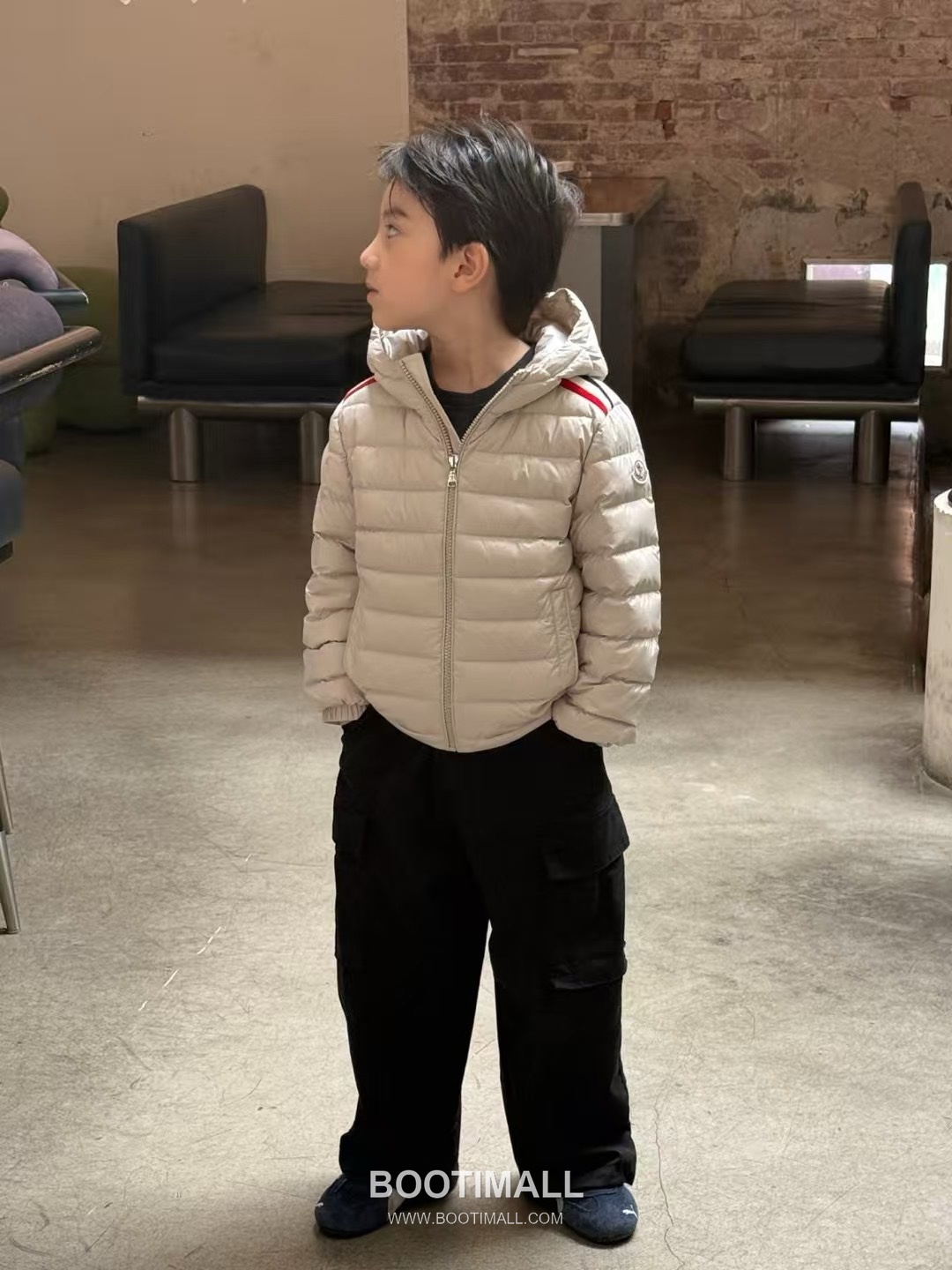 Balenciaga Kids Hooded Down Down Beige Jacket 발렌시아가 키즈 후드 다운 다운 베이지 자켓 3
