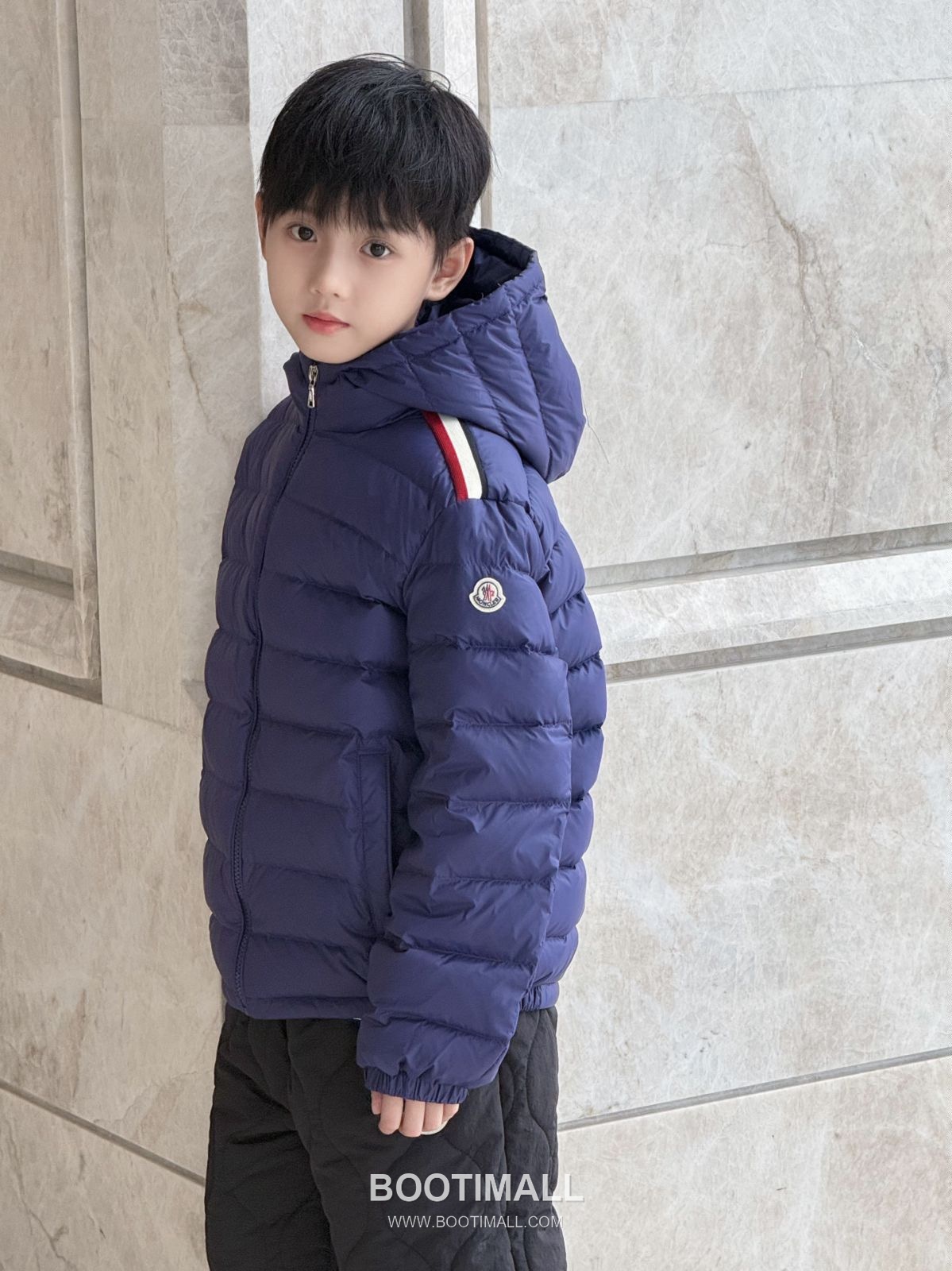Balenciaga Kids Hooded Down Duck Down Blue Down Jacket 발렌시아가 키즈 후드 다운 덕다운 블루 다운 재킷 4