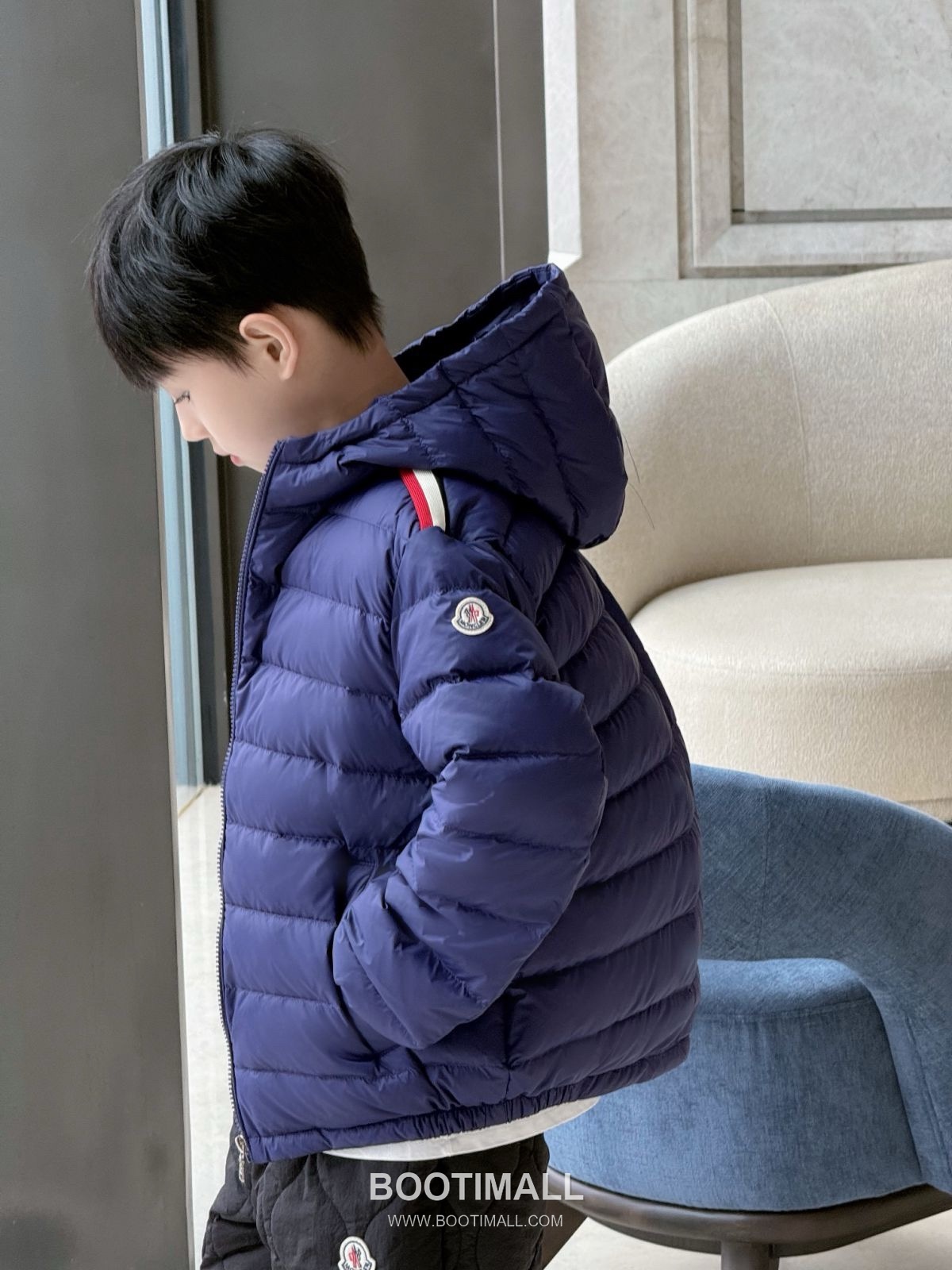 Balenciaga Kids Hooded Down Duck Down Blue Down Jacket 발렌시아가 키즈 후드 다운 덕다운 블루 다운 재킷 5