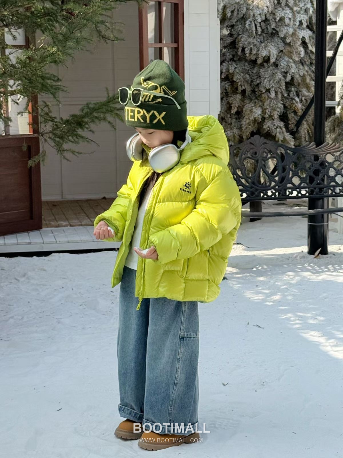 Kailas Short Down Hoodie Green Down Jacket 카일라스 숏 다운 후디 그린 다운 재킷 3