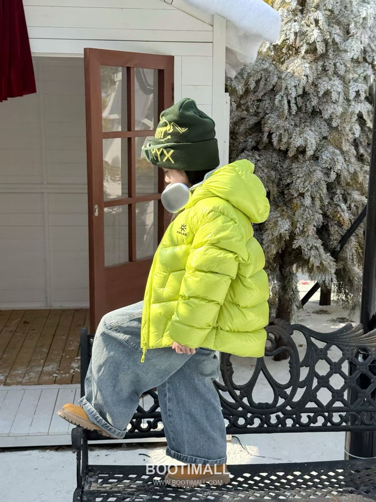 Kailas Short Down Hoodie Green Down Jacket 카일라스 숏 다운 후디 그린 다운 재킷 6
