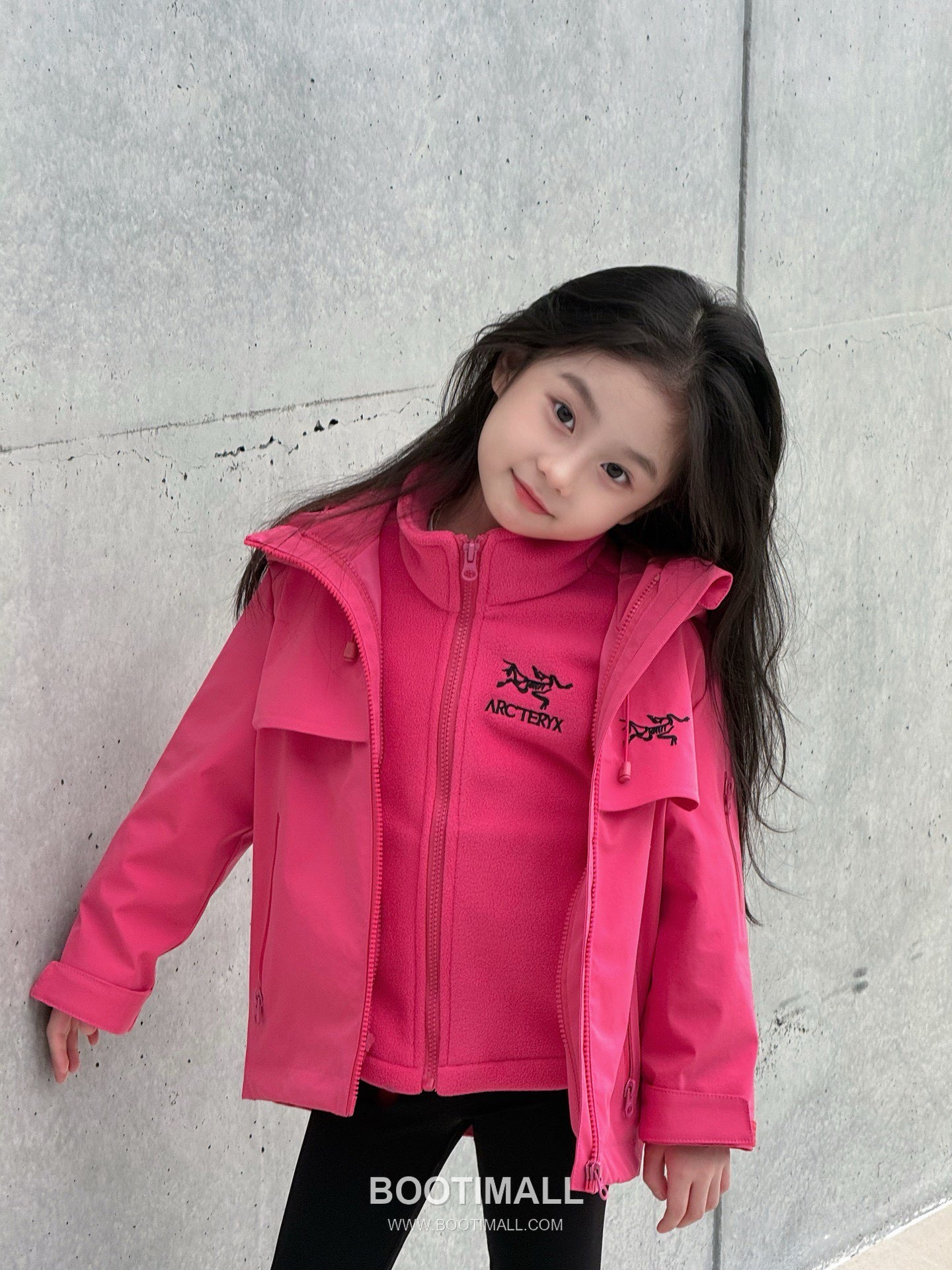 Arc'teryx Kids 3-in-1 Hooded Pink Jacket 아크테릭스 키즈 쓰리인원 후드 핑크 자켓 1