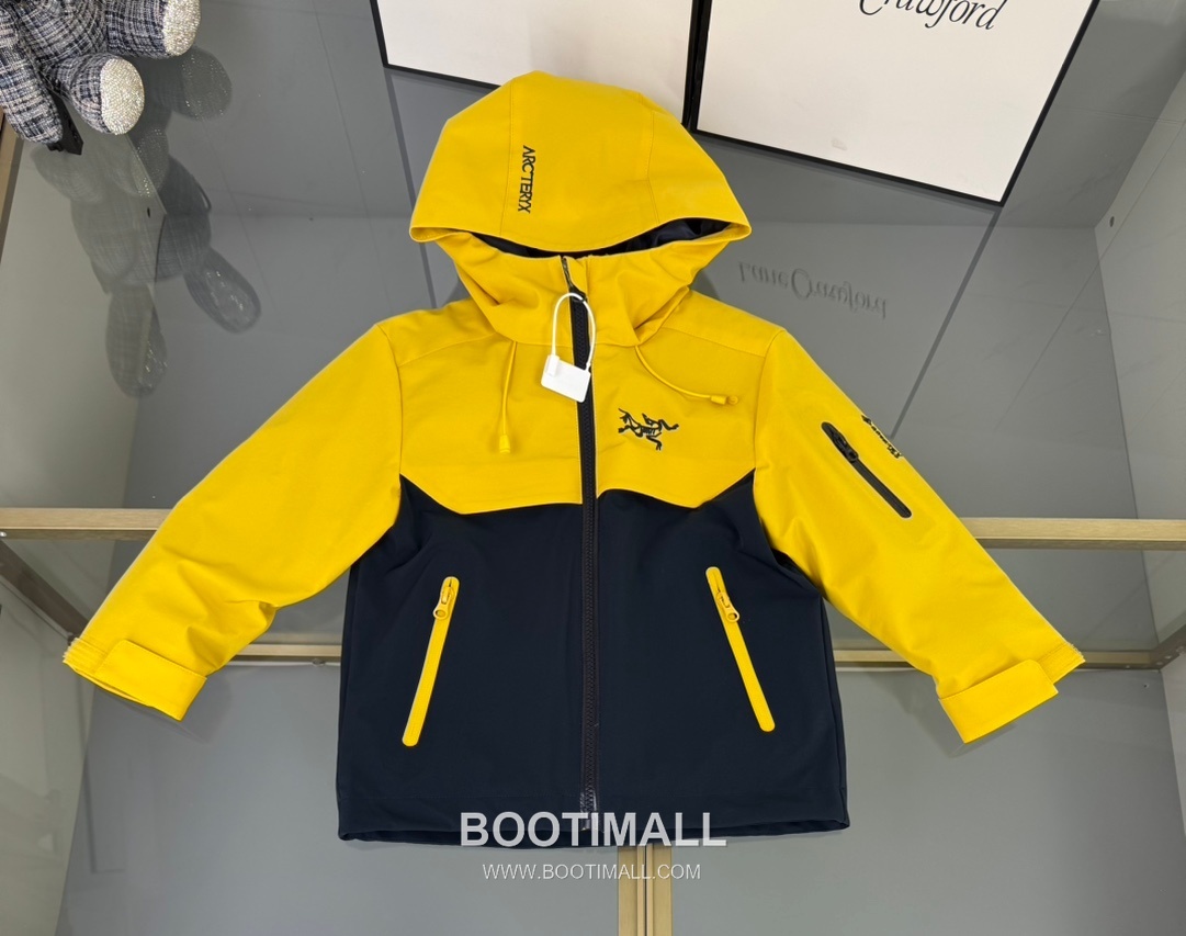 Arc'teryx Tri-Layer Kids Shell Yellow Jacket 아크테릭스 트라이 레이어 키즈 쉘 옐로우 자켓 7