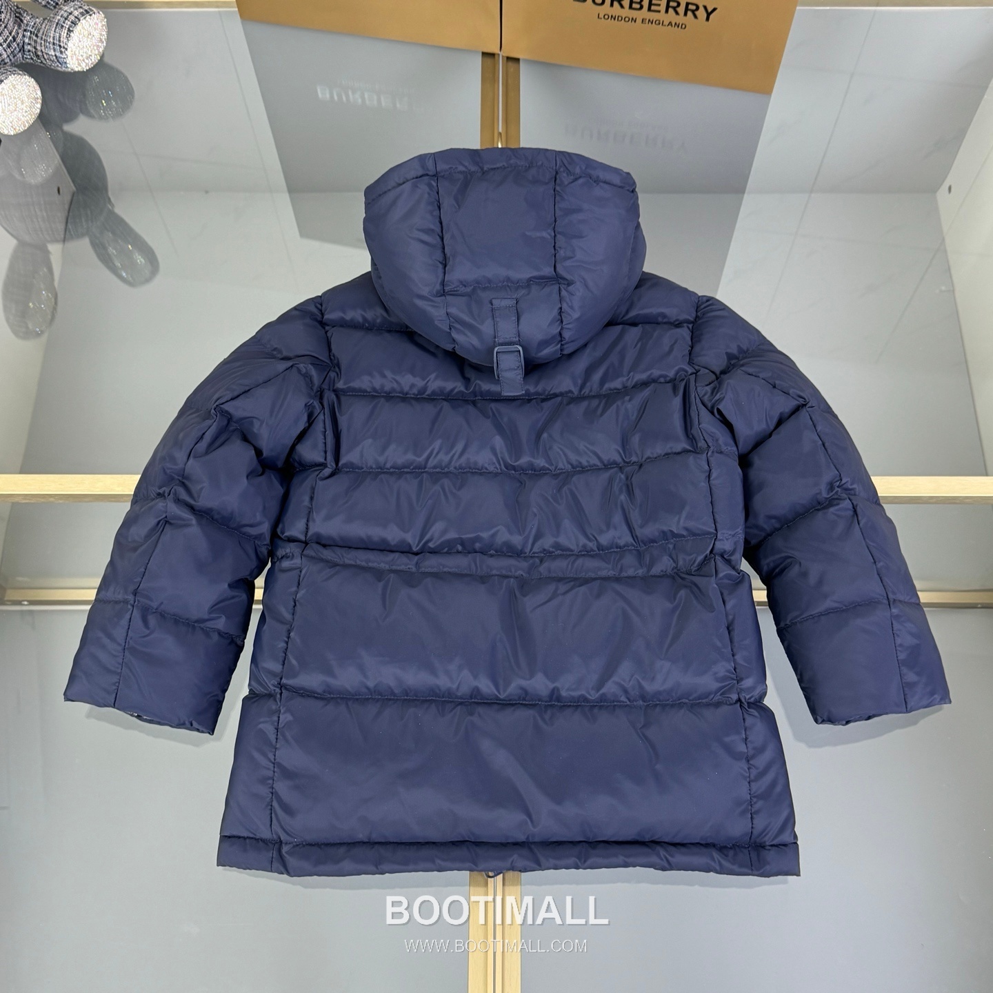 Burberry Long Hooded Down Coat Polyester, White Duck Down Black 버버리 롱 후드 다운 코트 폴리에스터, 화이트 덕다운 블랙 9