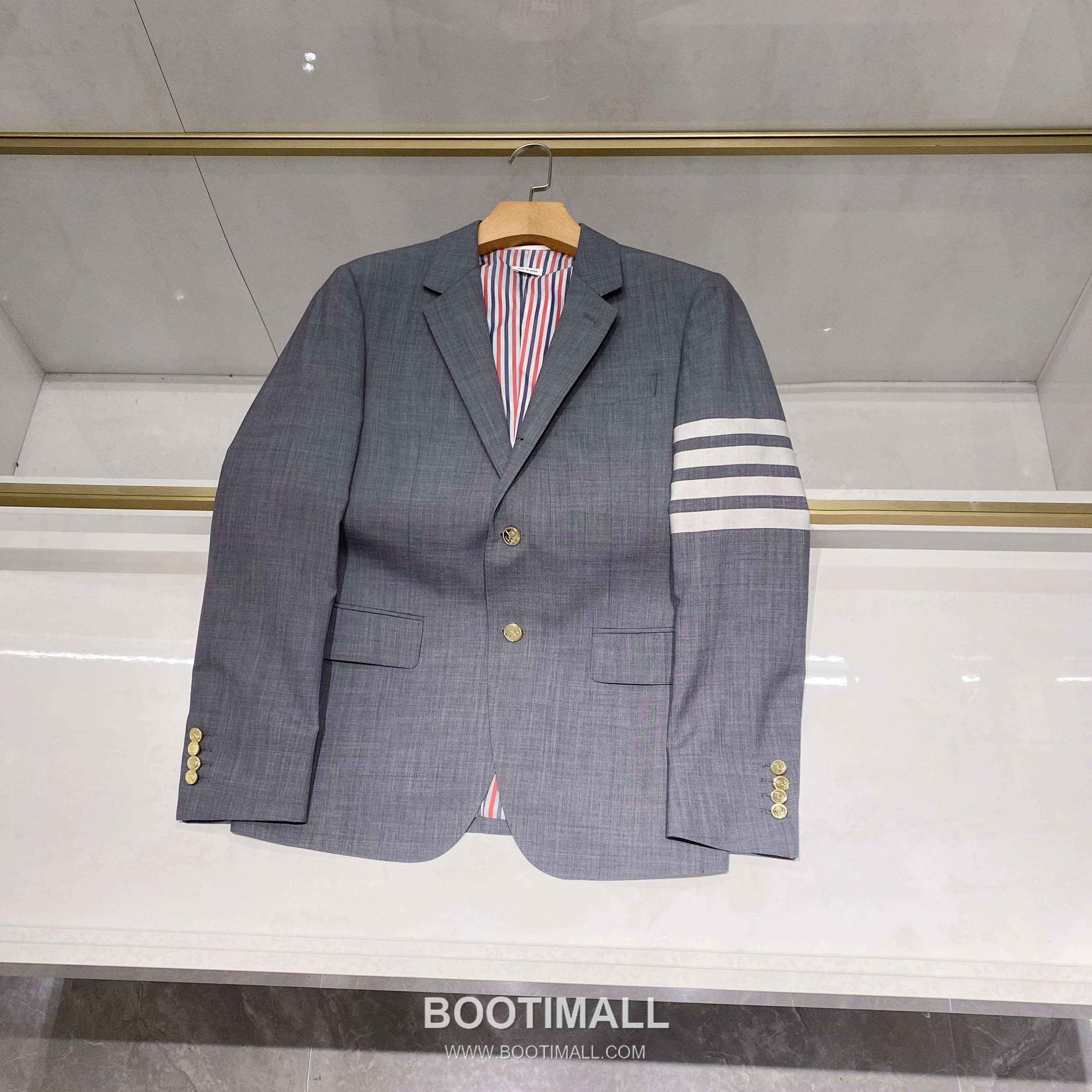 Burberry Striped Sleeve Wool Blazer Wool Grey 버버리 스트라이프 슬리브 울 블레이저 울 그레이 2