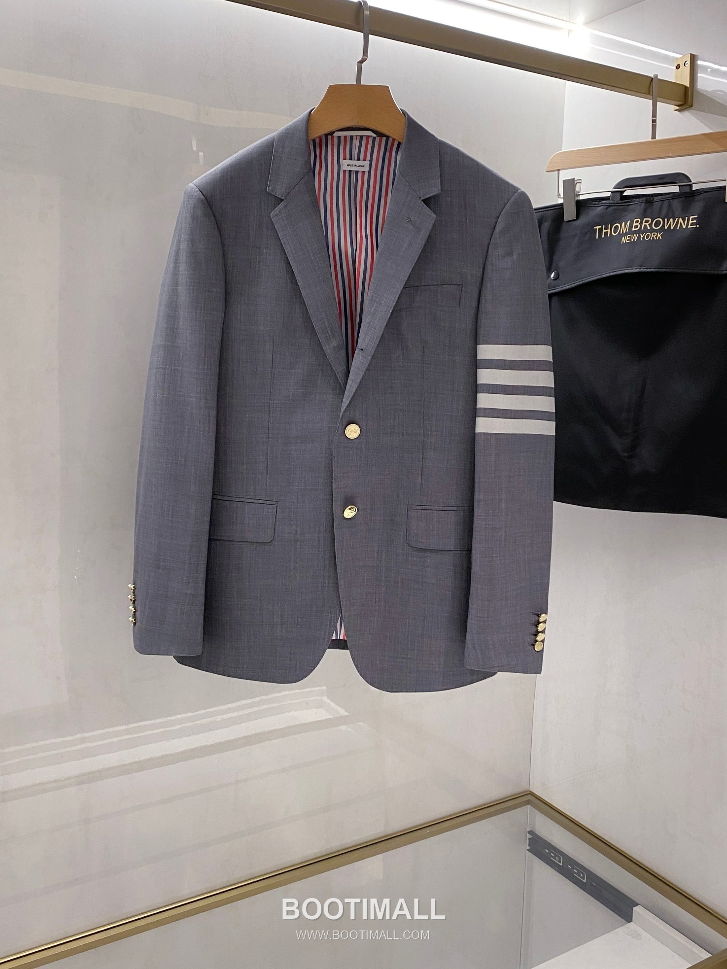 Burberry Striped Sleeve Wool Blazer Wool Grey 버버리 스트라이프 슬리브 울 블레이저 울 그레이 1