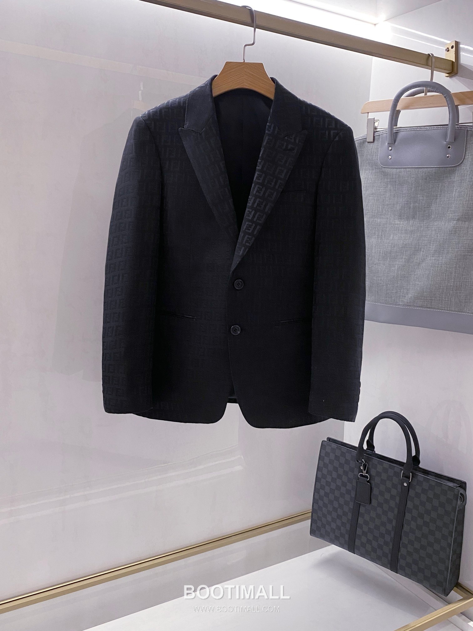 Dior FF Jacquard Single Blazer Cotton Black 디올 FF 자카드 싱글 블레이저 코튼 블랙 4