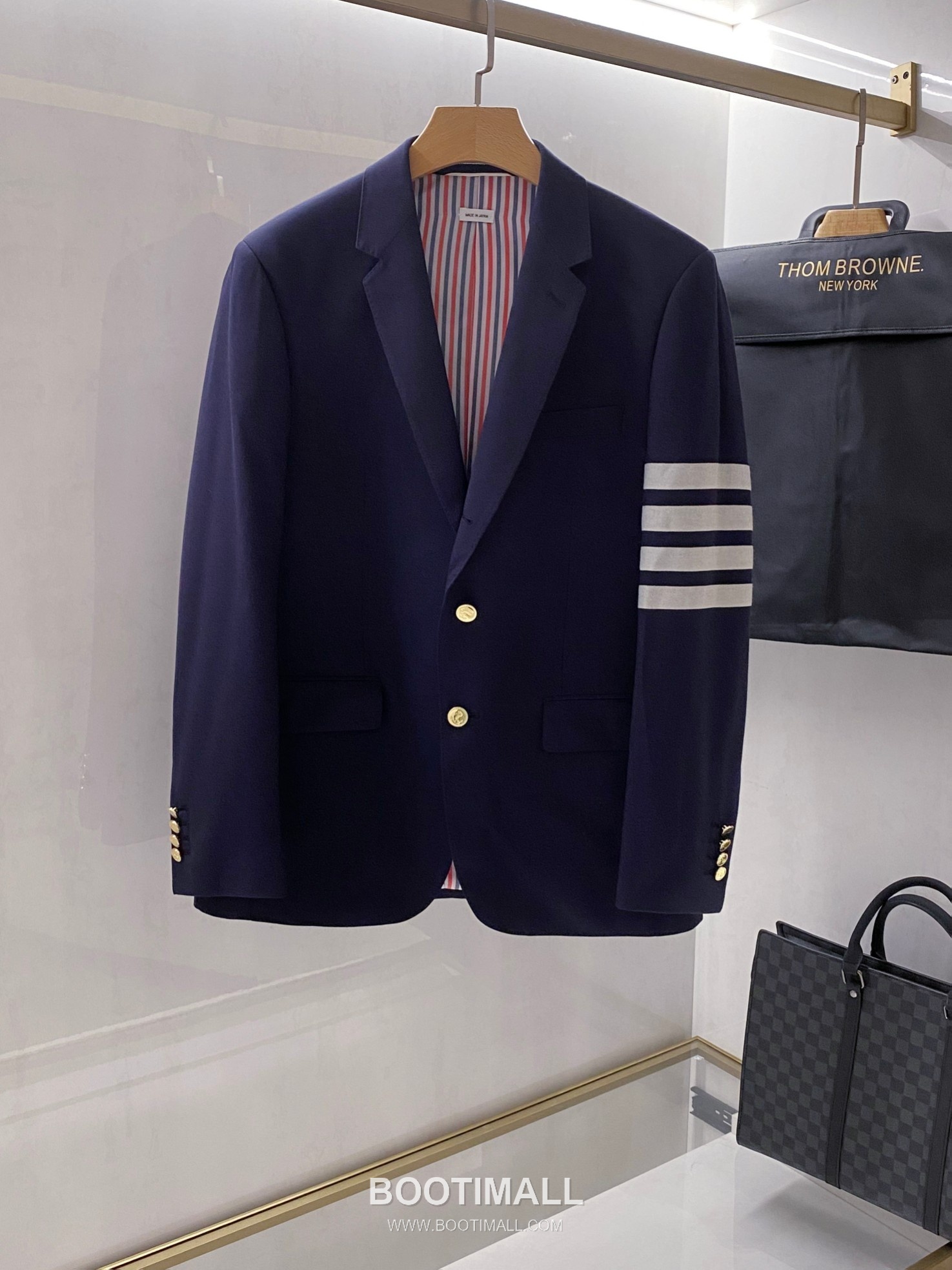 Burberry Striped Sleeve Wool Blazer Wool Blue 버버리 스트라이프 슬리브 울 블레이저 울 블루 4