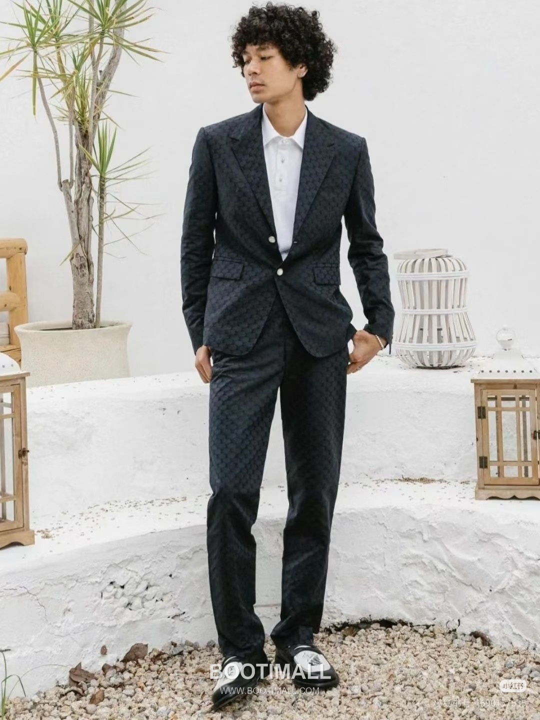 Louis Vuitton Monogram Jacquard Blazer Cotton Black 루이비통 모노그램 자카드 블레이저 코튼 블랙 2