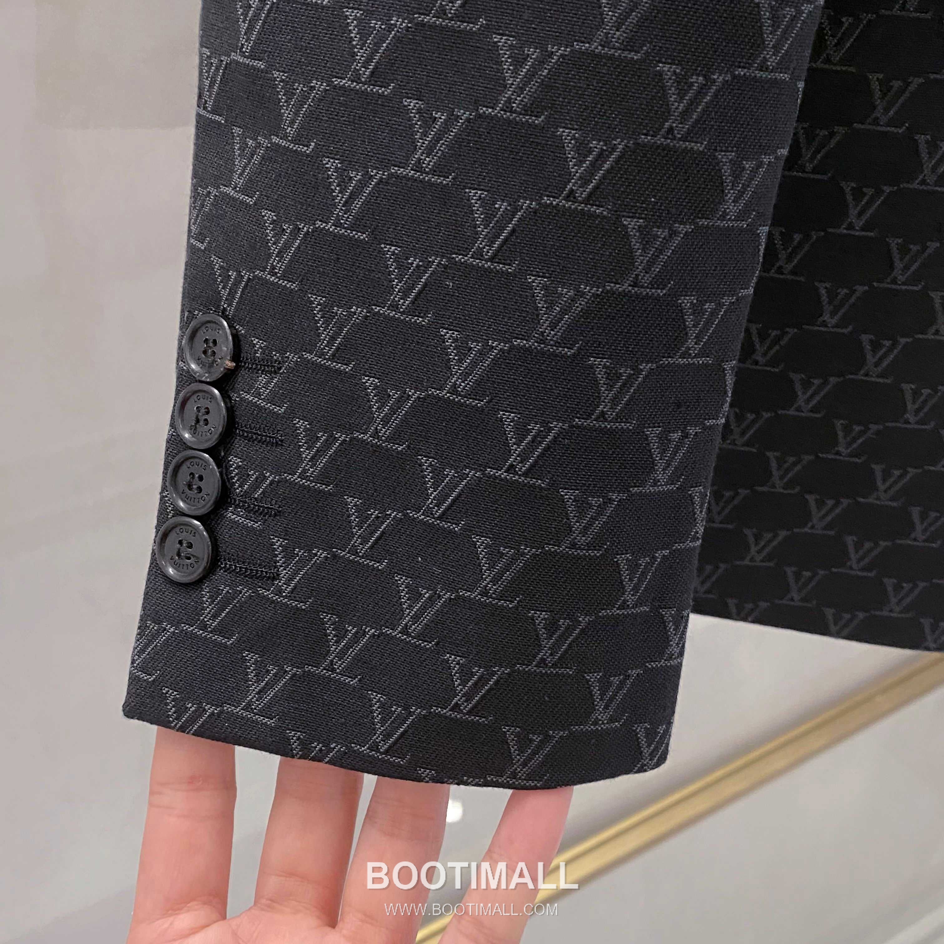 Louis Vuitton Monogram Jacquard Blazer Cotton Black 루이비통 모노그램 자카드 블레이저 코튼 블랙 9
