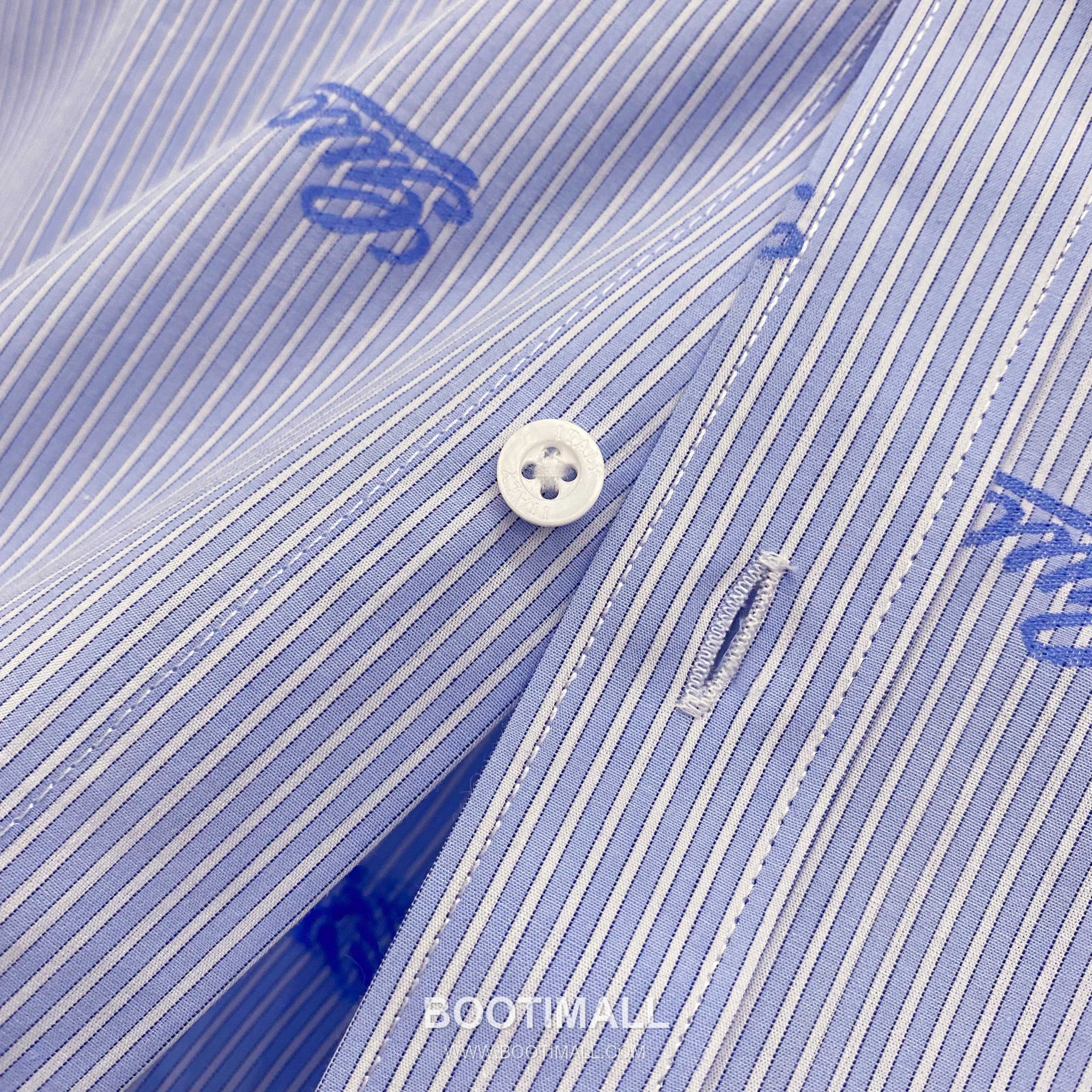 Gucci Striped Jacquard Shirt Cotton Blue 구찌 스트라이프 자카드 셔츠 코튼 블루 6