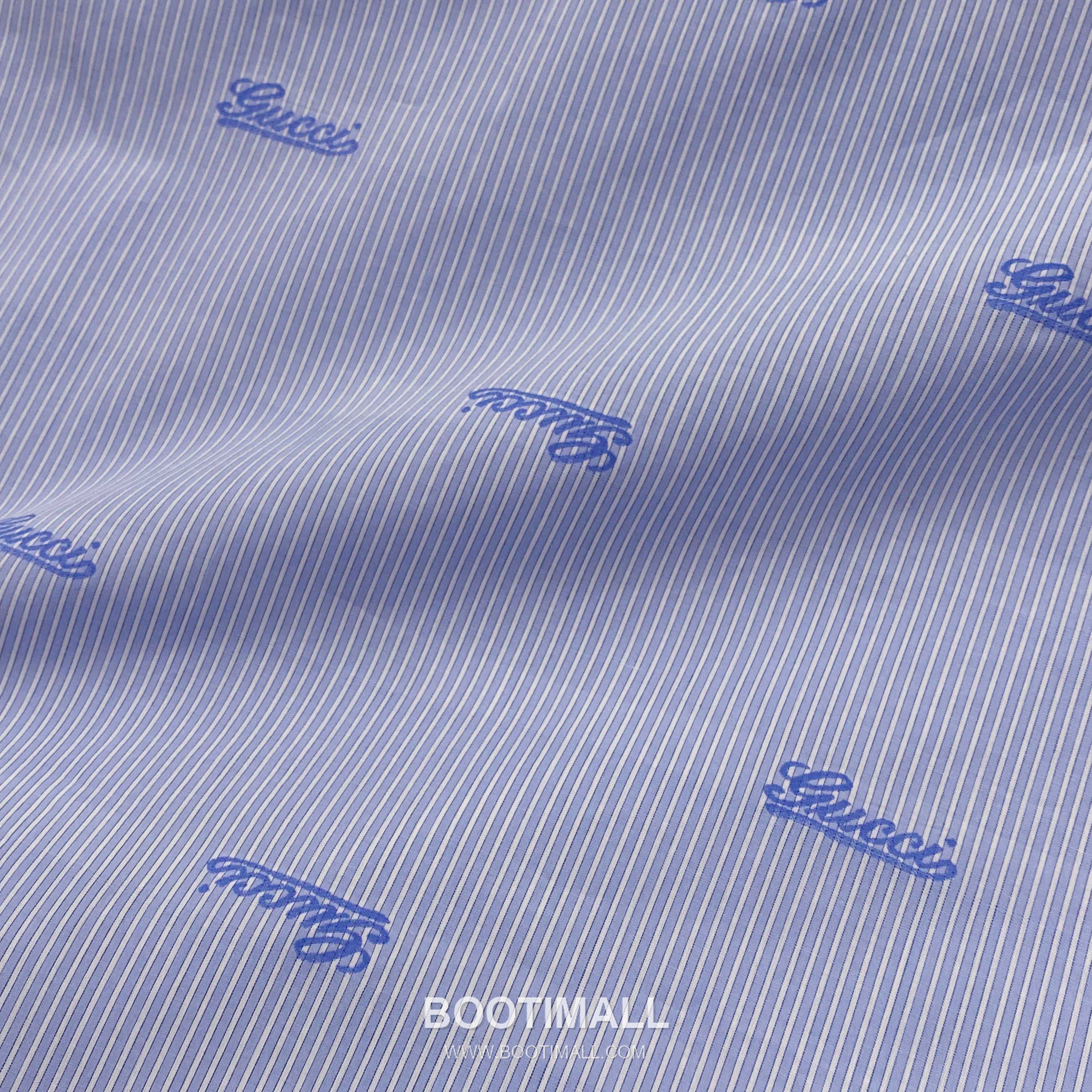 Gucci Striped Jacquard Shirt Cotton Blue 구찌 스트라이프 자카드 셔츠 코튼 블루 8