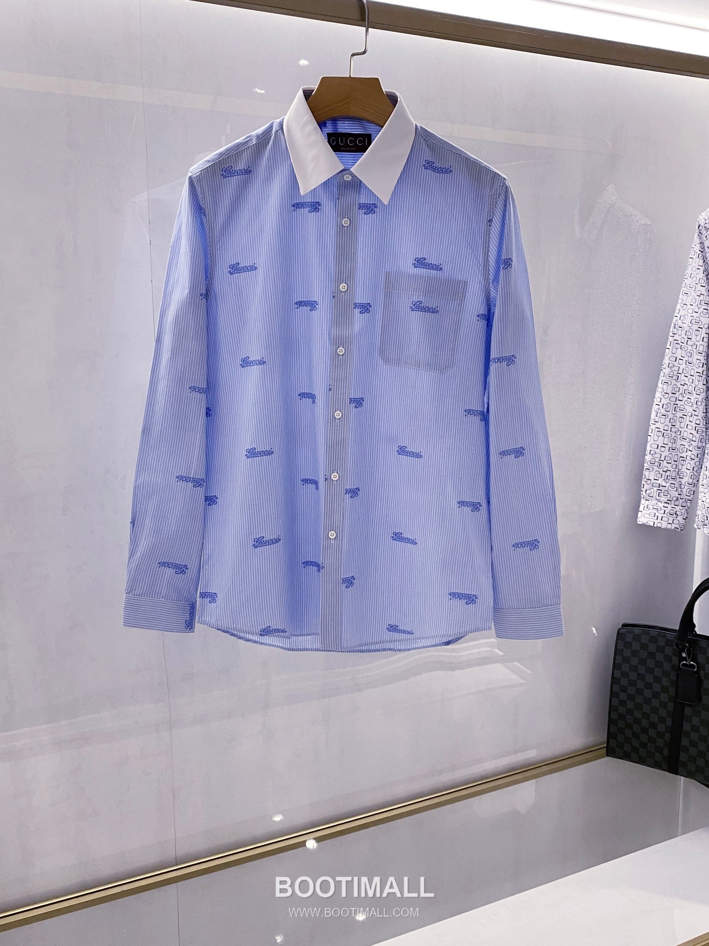 Gucci Striped Jacquard Shirt Cotton Blue 구찌 스트라이프 자카드 셔츠 코튼 블루 10