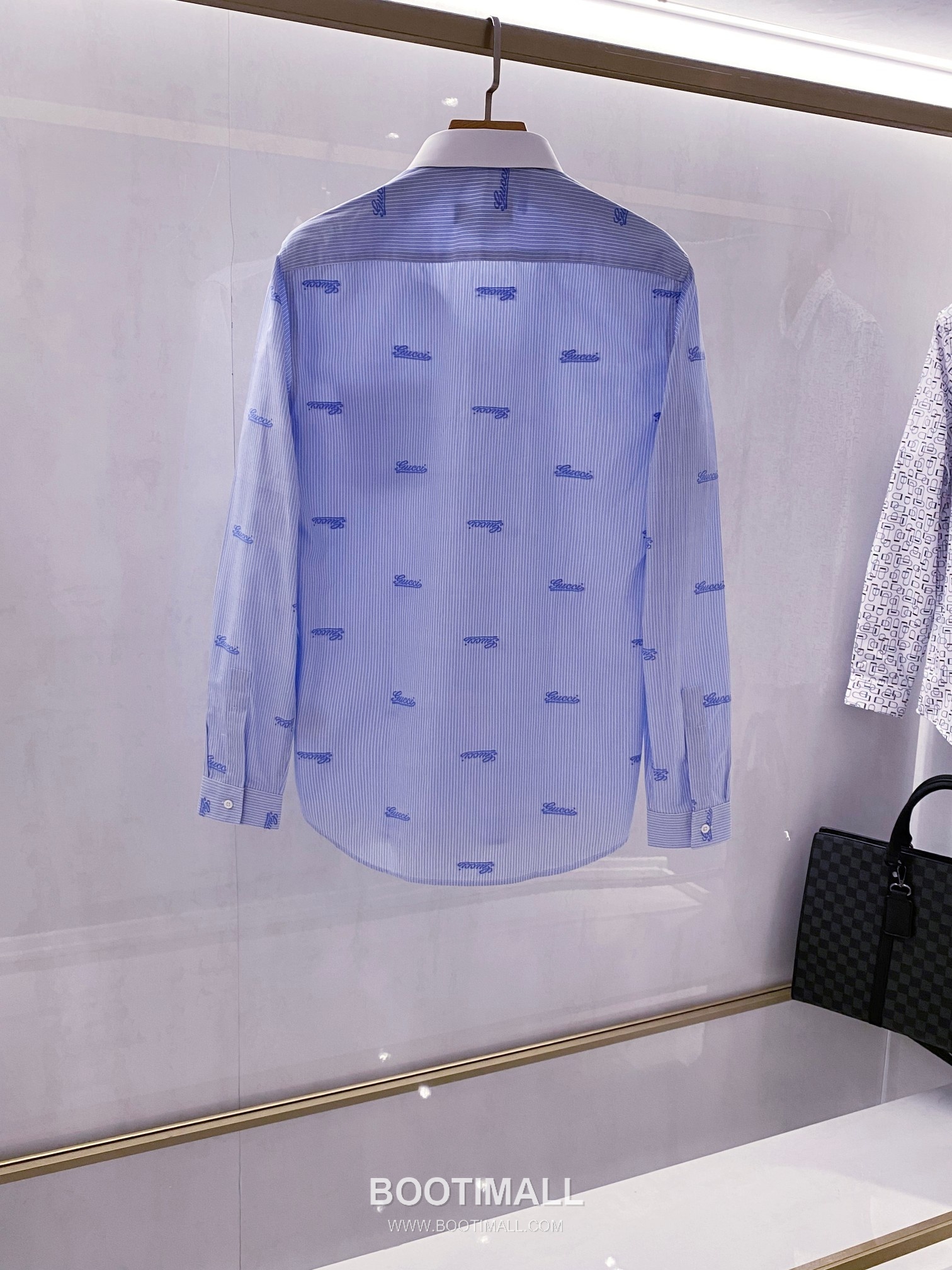 Gucci Striped Jacquard Shirt Cotton Blue 구찌 스트라이프 자카드 셔츠 코튼 블루 11