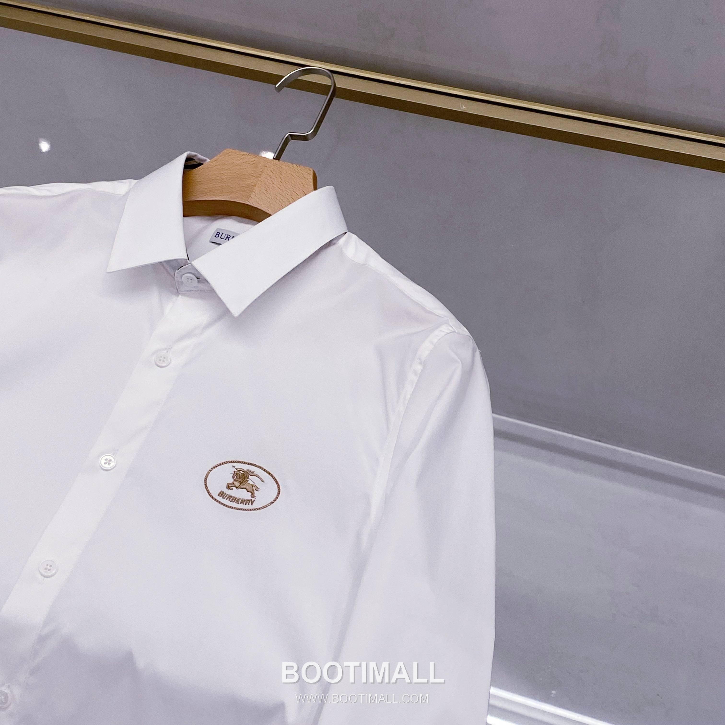 Burberry Equestrian Logo Poplin Shirt Cotton White 버버리 이퀘스트리안 로고 팝린 셔츠 코튼 화이트 3