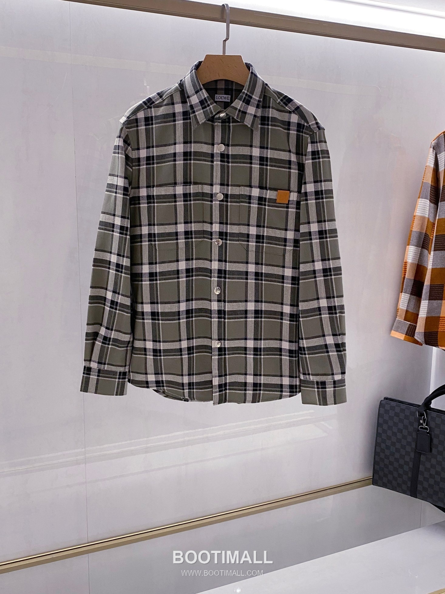 Loewe Green Check Shirt Jacket Green 그린 체크 셔츠 자켓 그린 1