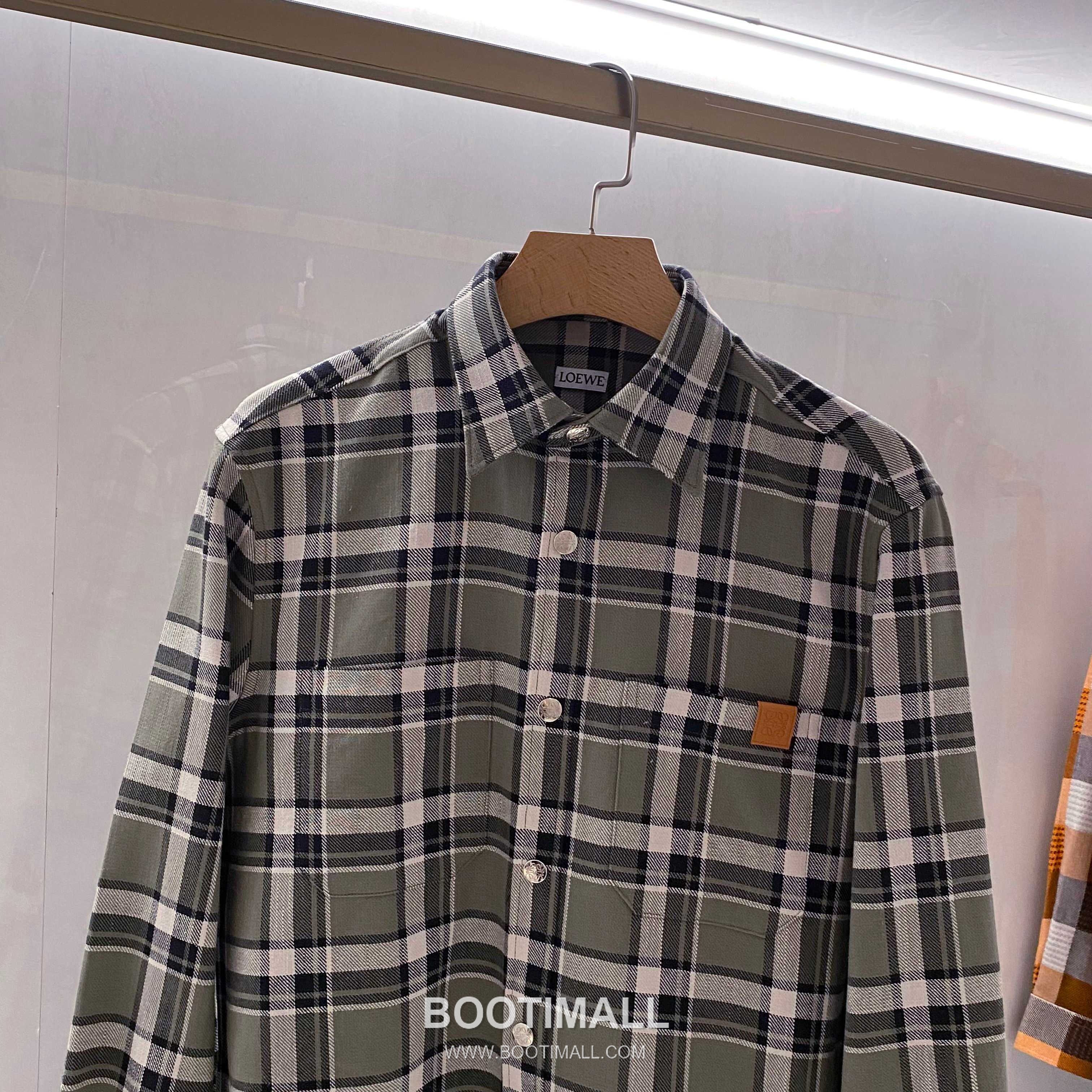 Loewe Green Check Shirt Jacket Green 그린 체크 셔츠 자켓 그린 3
