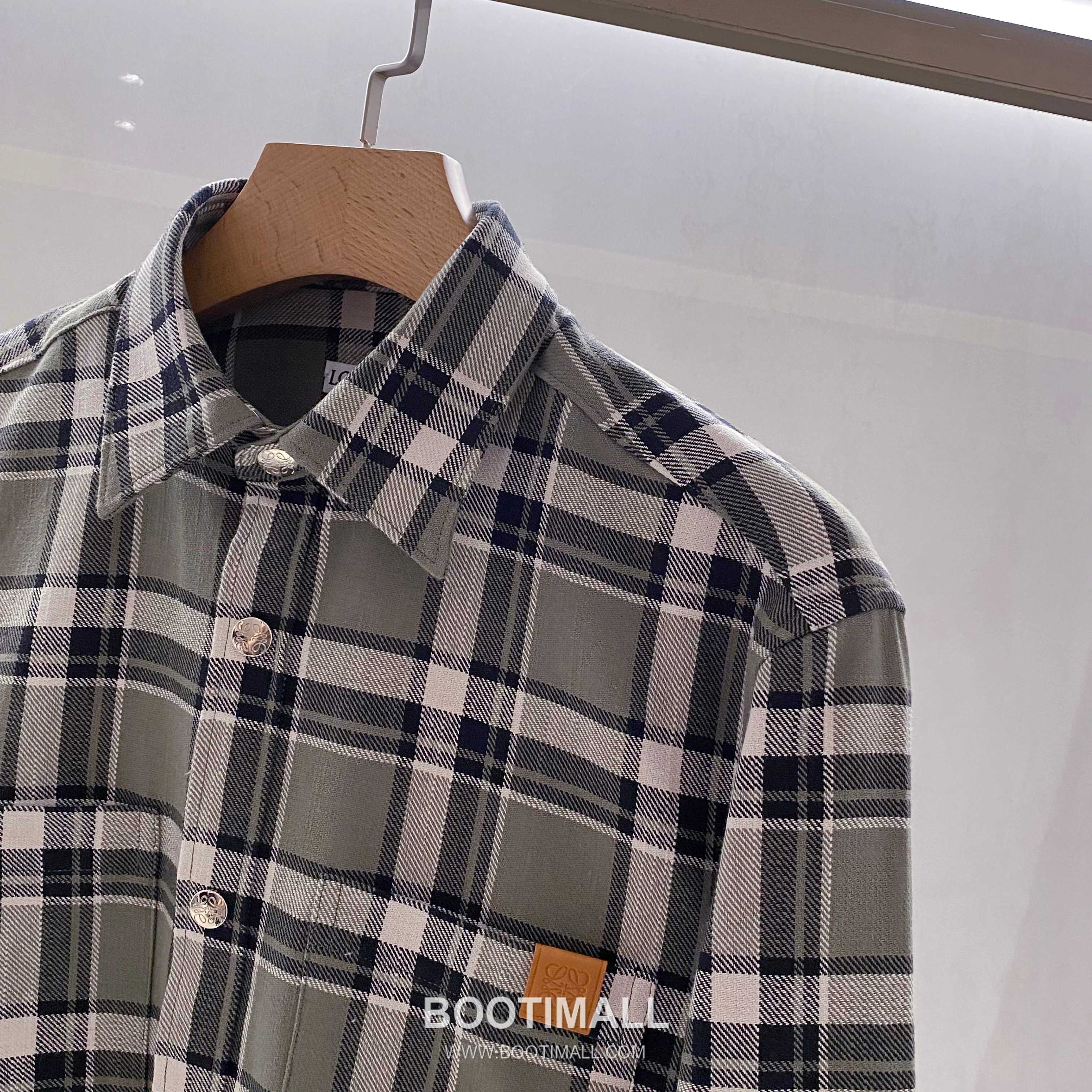 Loewe Green Check Shirt Jacket Green 그린 체크 셔츠 자켓 그린 4