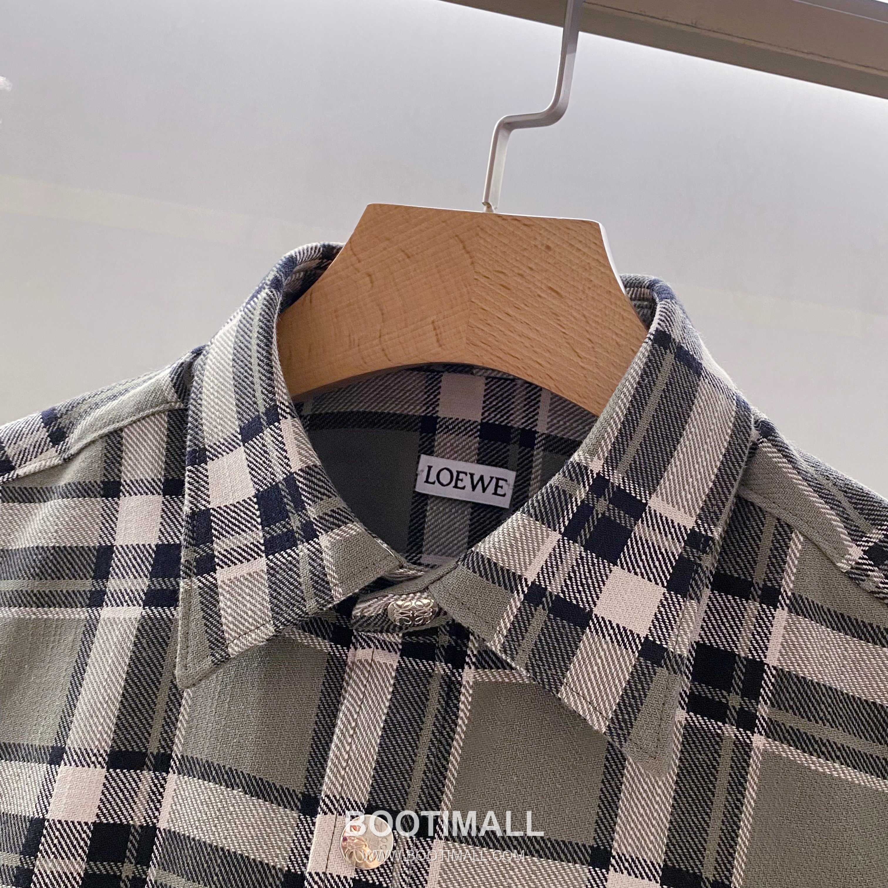 Loewe Green Check Shirt Jacket Green 그린 체크 셔츠 자켓 그린 5