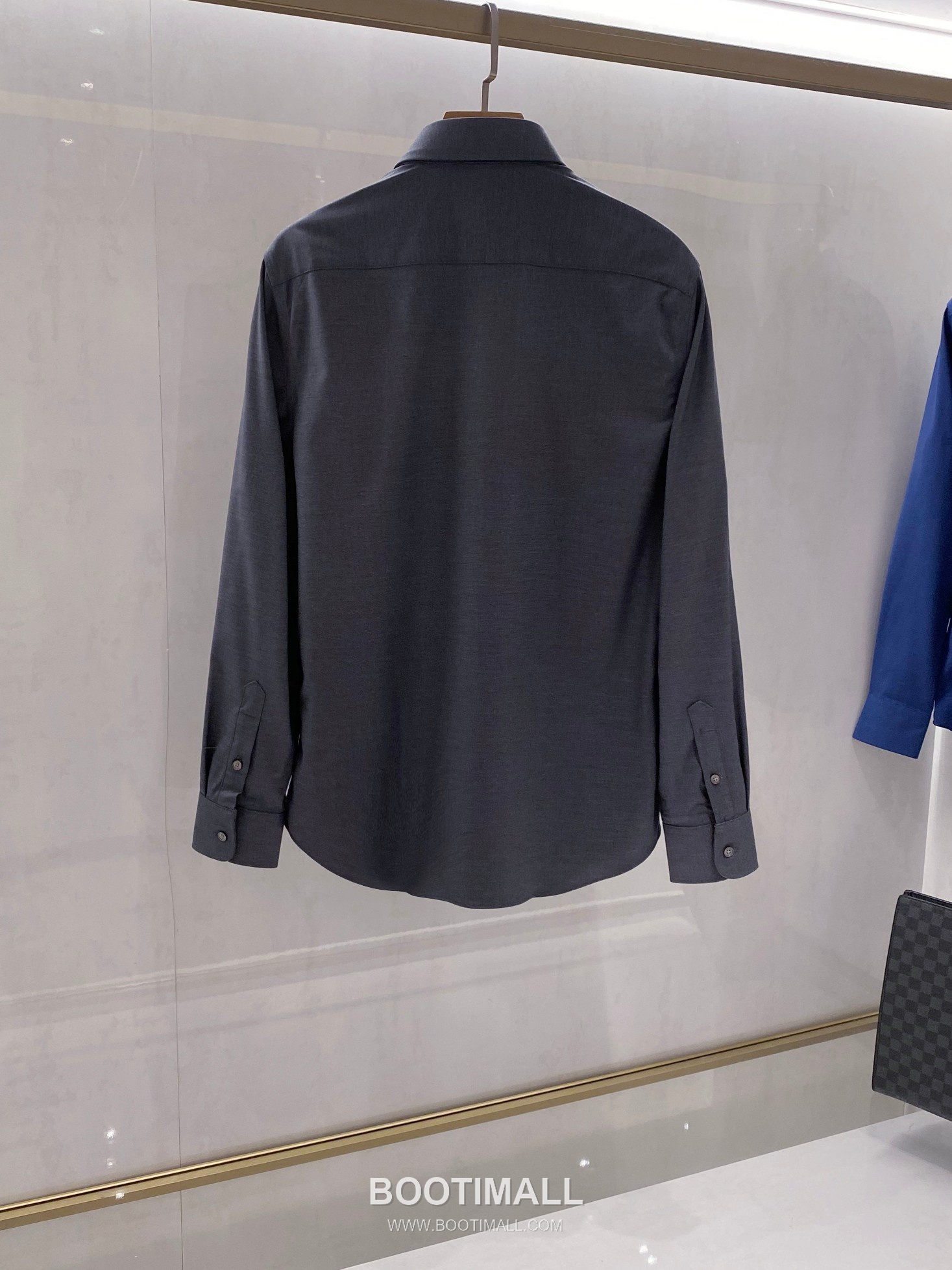 Balenciaga Business Casual Shirt Cotton Modal Wool Blend Gray 발렌시아가 비즈니스 캐주얼 셔츠 코튼 모달 울 블렌드 그레이 2