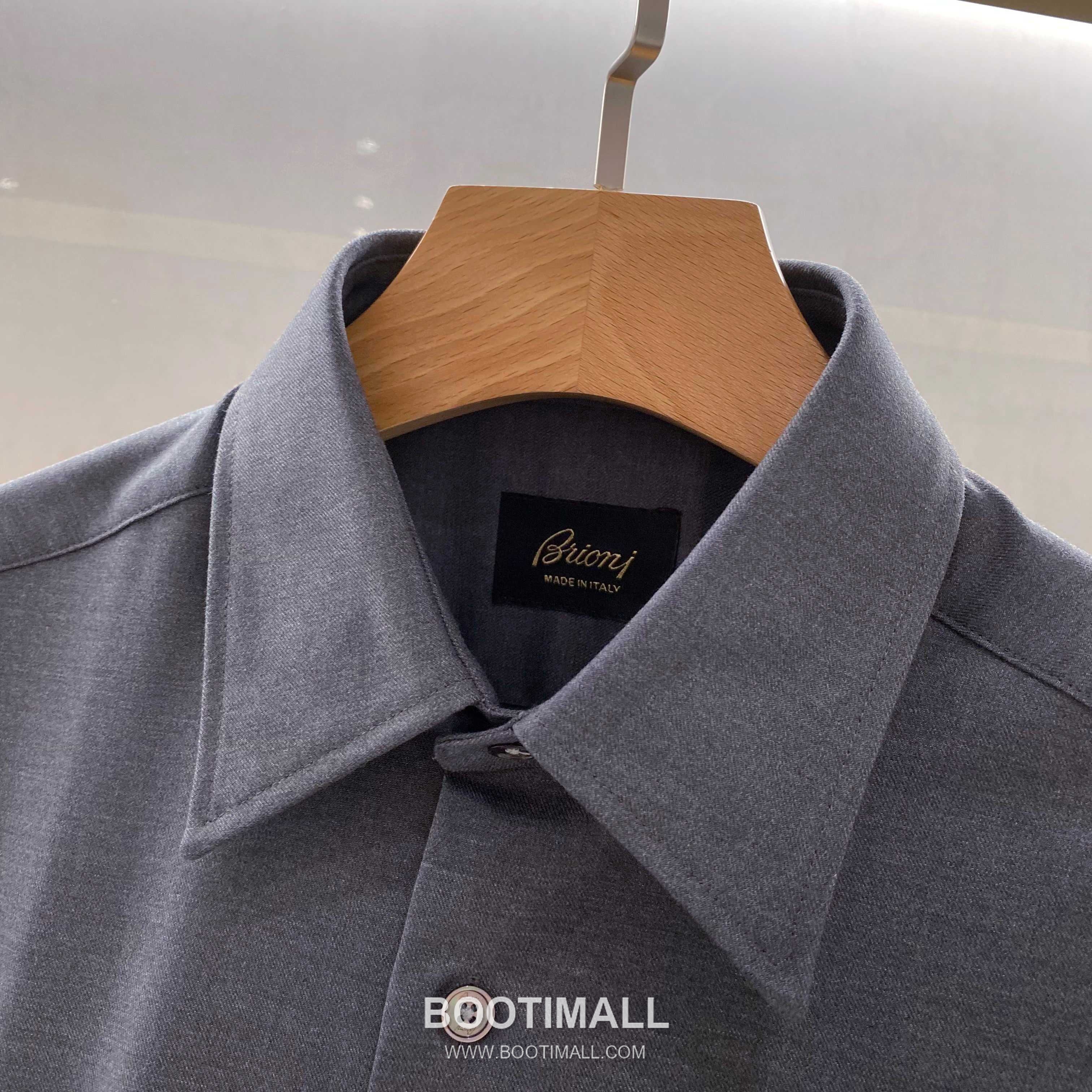 Balenciaga Business Casual Shirt Cotton Modal Wool Blend Gray 발렌시아가 비즈니스 캐주얼 셔츠 코튼 모달 울 블렌드 그레이 3