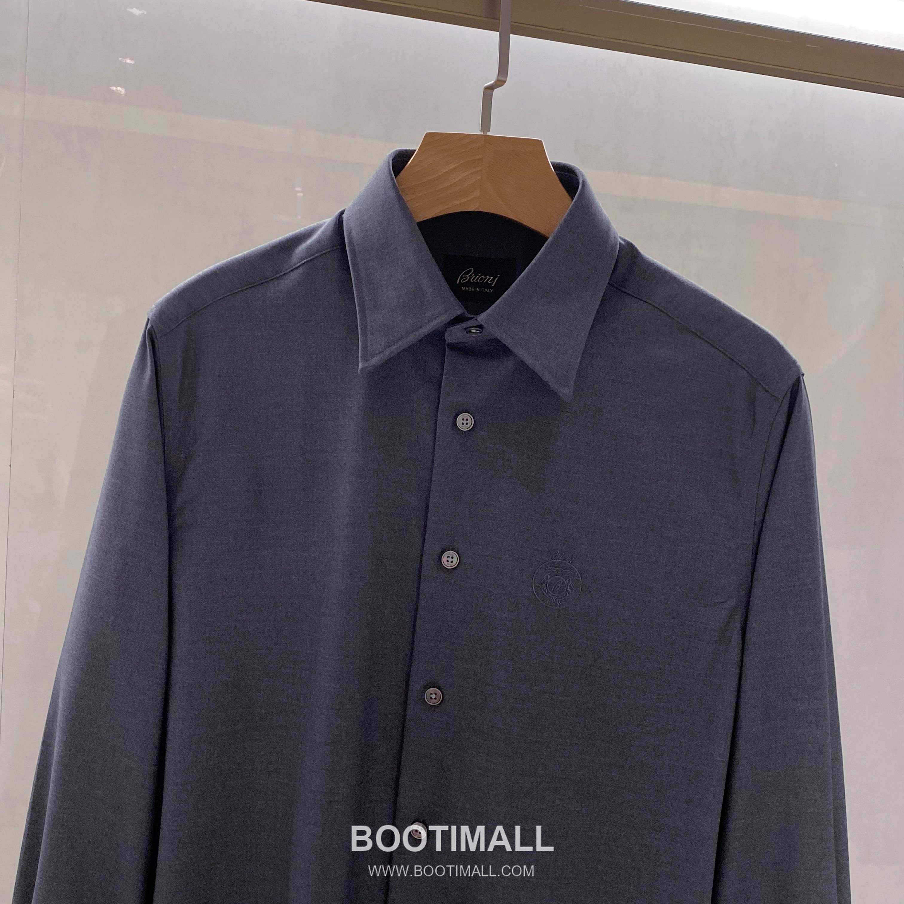 Balenciaga Business Casual Shirt Cotton Modal Wool Blend Gray 발렌시아가 비즈니스 캐주얼 셔츠 코튼 모달 울 블렌드 그레이 4