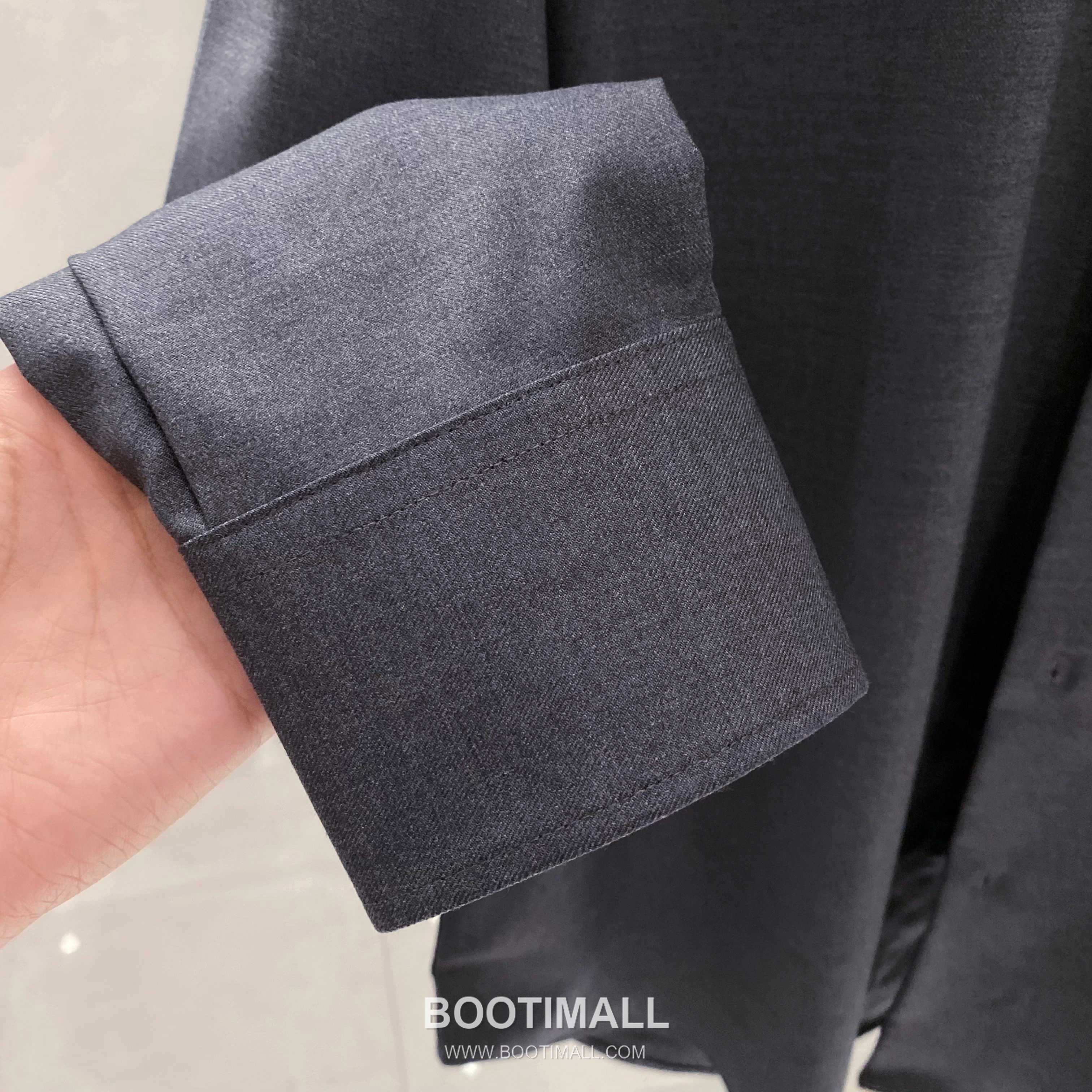 Balenciaga Business Casual Shirt Cotton Modal Wool Blend Gray 발렌시아가 비즈니스 캐주얼 셔츠 코튼 모달 울 블렌드 그레이 8