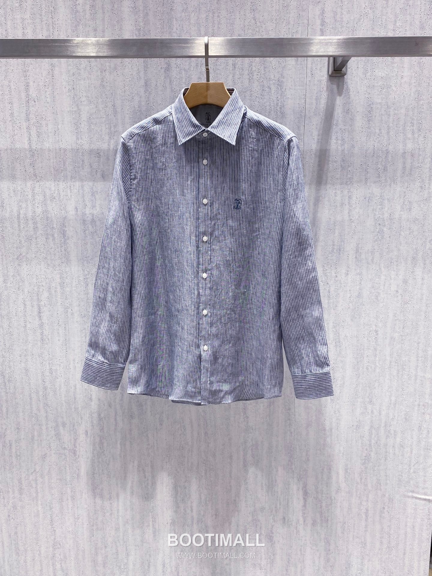 Celine Normandy Linen Stripe Shirt Linen Khaki 셀린느 노르망디 리넨 스트라이프 셔츠 린넨 카키 3