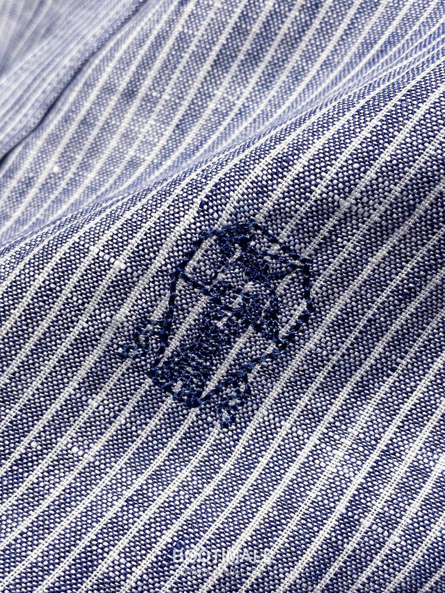 Celine Normandy Linen Stripe Shirt Linen Khaki 셀린느 노르망디 리넨 스트라이프 셔츠 린넨 카키 7