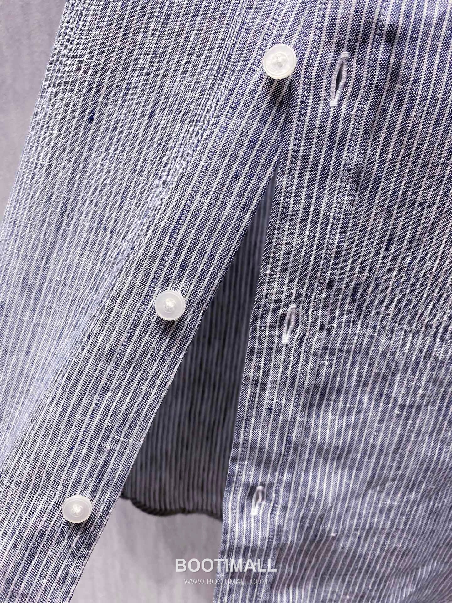 Celine Normandy Linen Stripe Shirt Linen Khaki 셀린느 노르망디 리넨 스트라이프 셔츠 린넨 카키 8