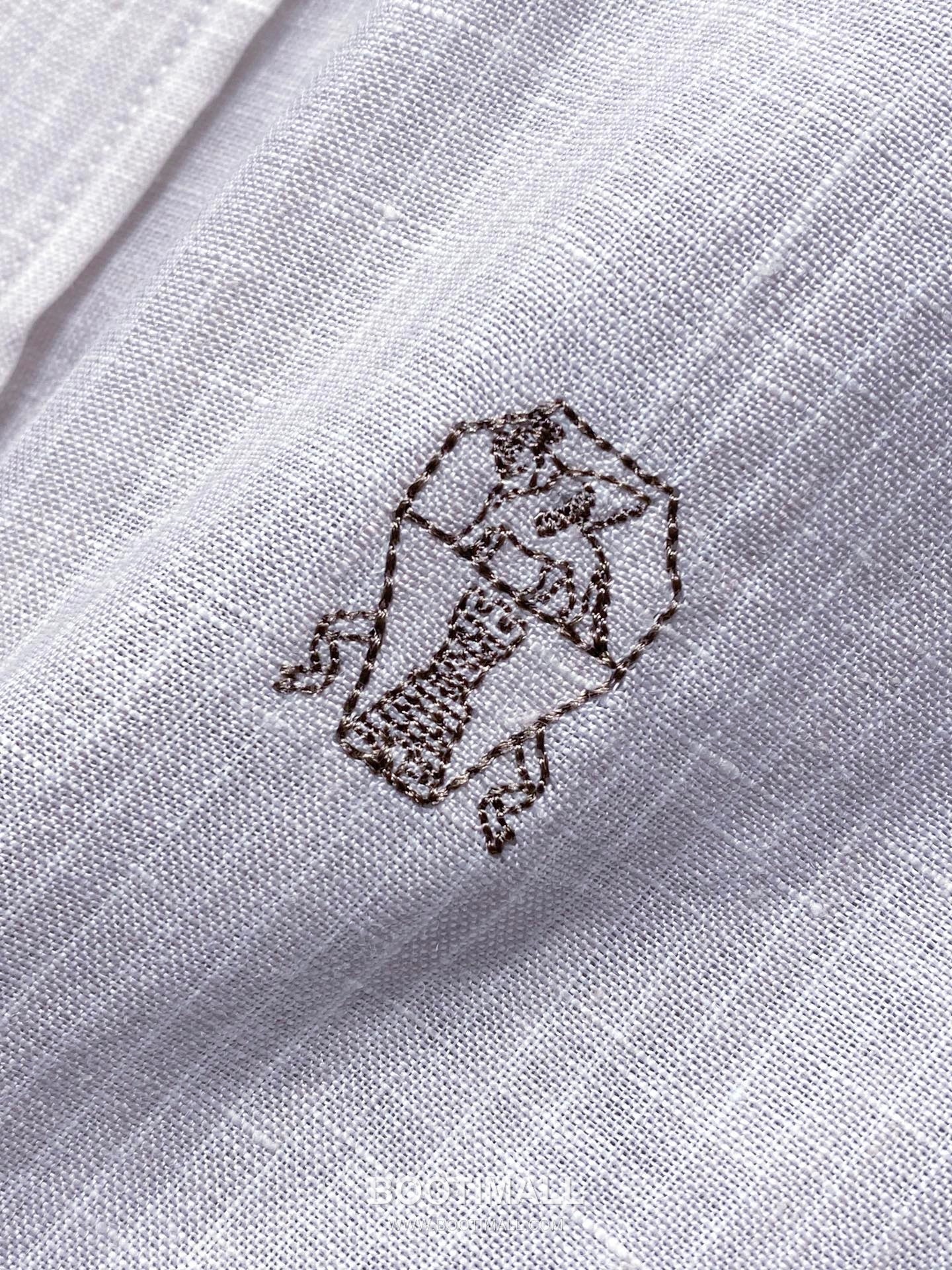 Celine Normandy Linen Stripe Shirt Linen Khaki 셀린느 노르망디 리넨 스트라이프 셔츠 린넨 카키 7