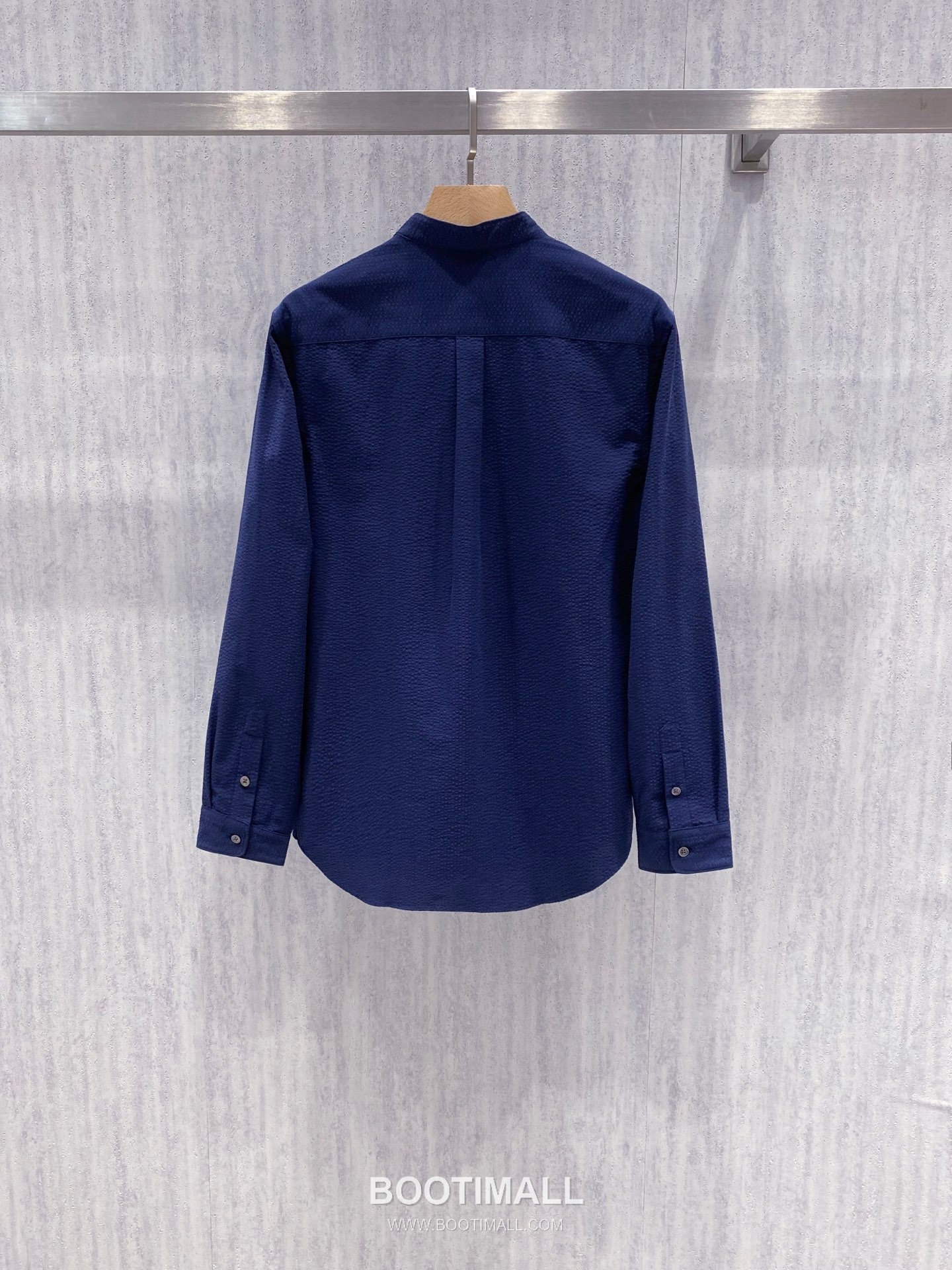 Brunello Cucinelli Seersucker Stand Collar Shirt Cotton White 시어서커 스탠드칼라 셔츠 코튼 화이트 4